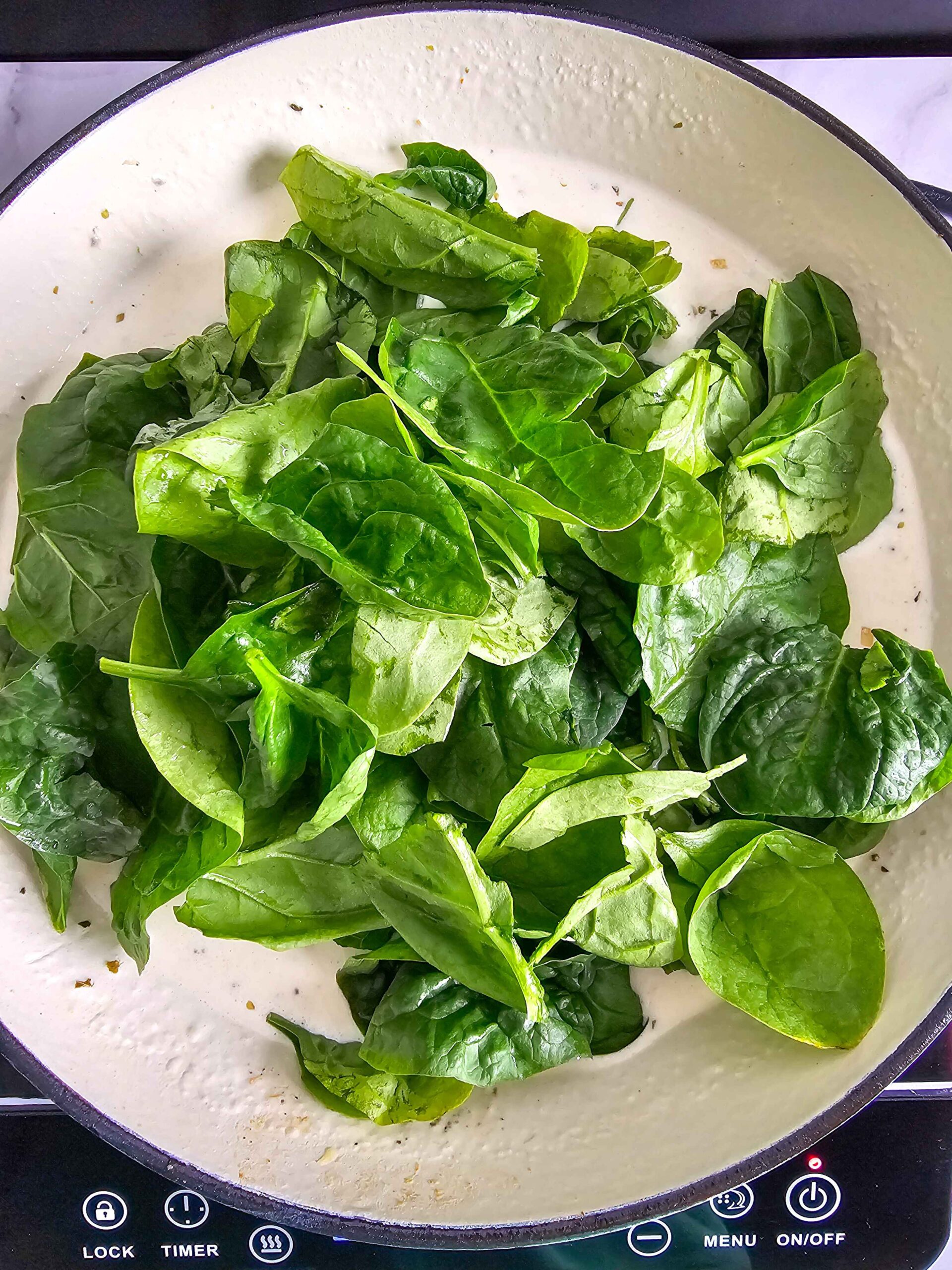 ADD THE SPINACH