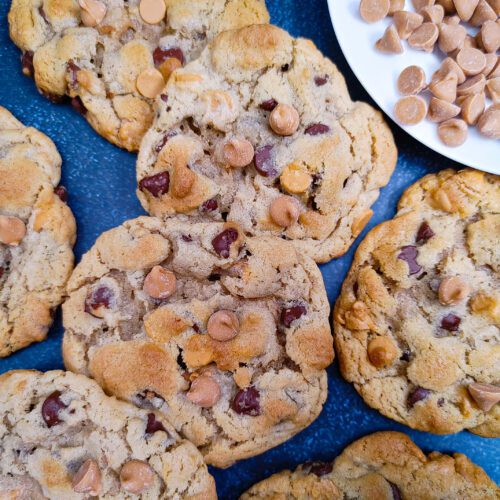 ARRANGEMENT OF CHOCOLATE CHIP BUTTERSCOTCH COOKIES