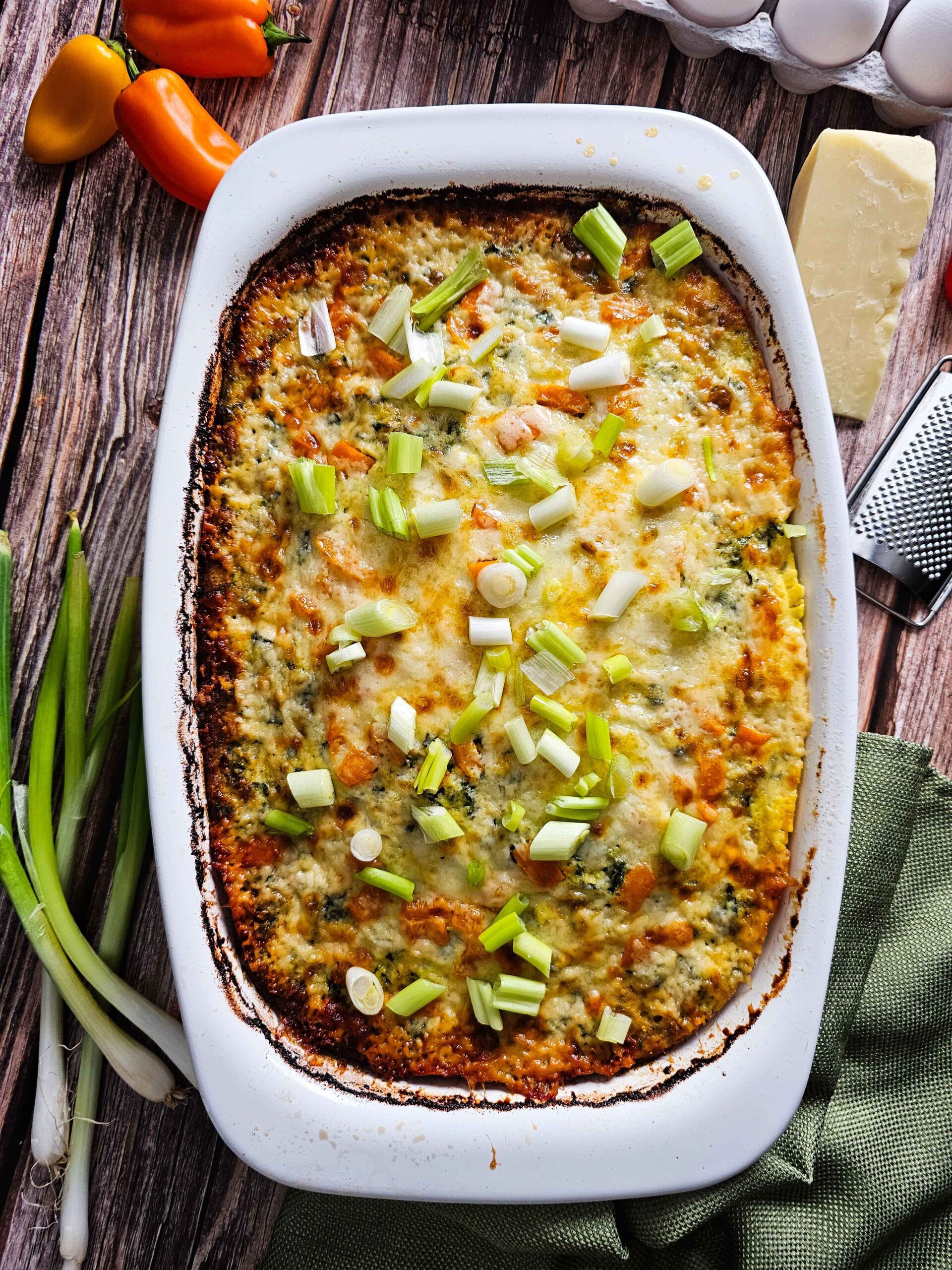 BAKED COTTAGE CHEESE EGG AND SAUSAGE CASSEROLE