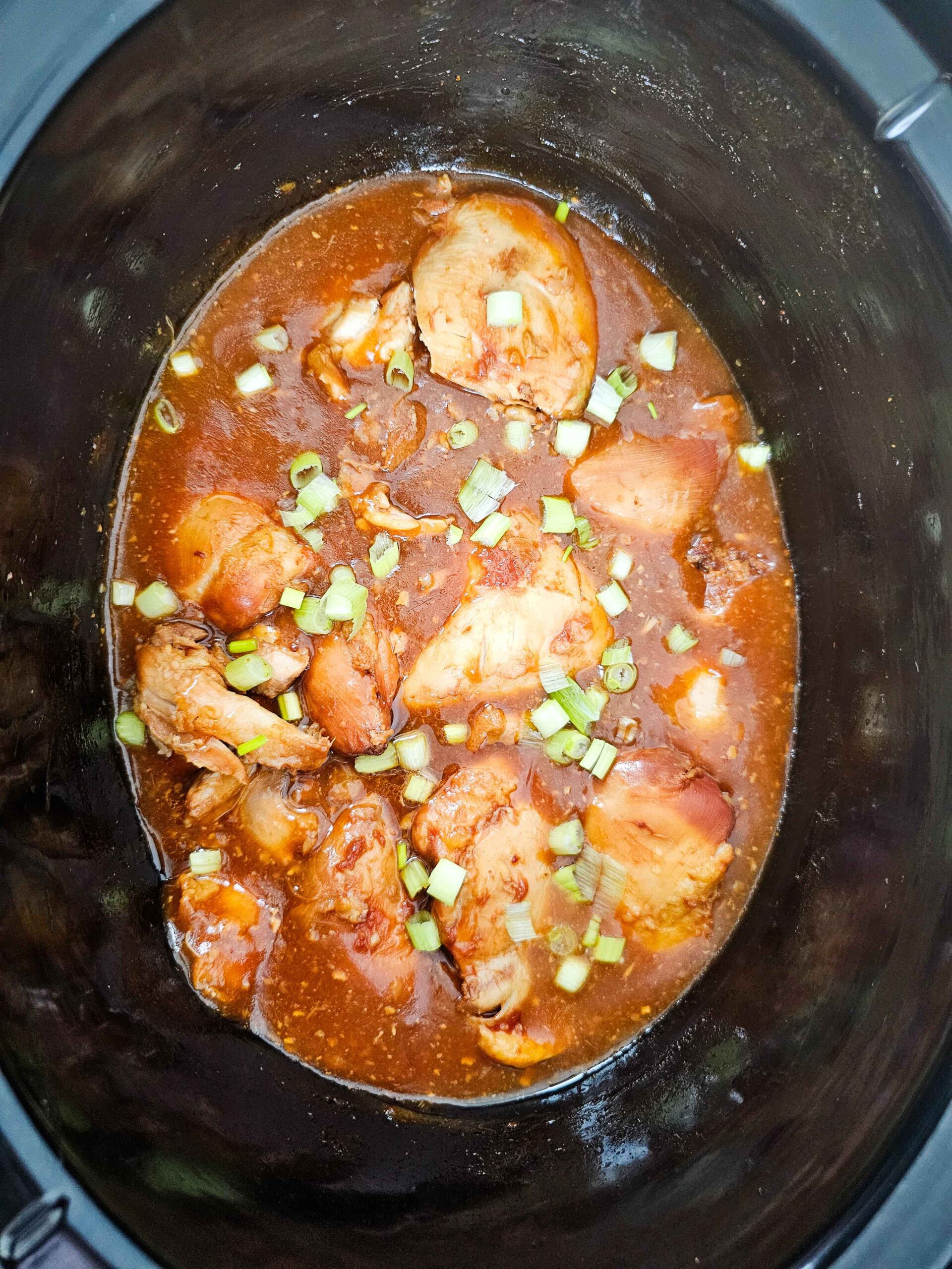 SLOW COOK THE CHICKEN THIGHS