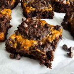 ZUCCHINI CARAMEL BROWNIES SQUARES