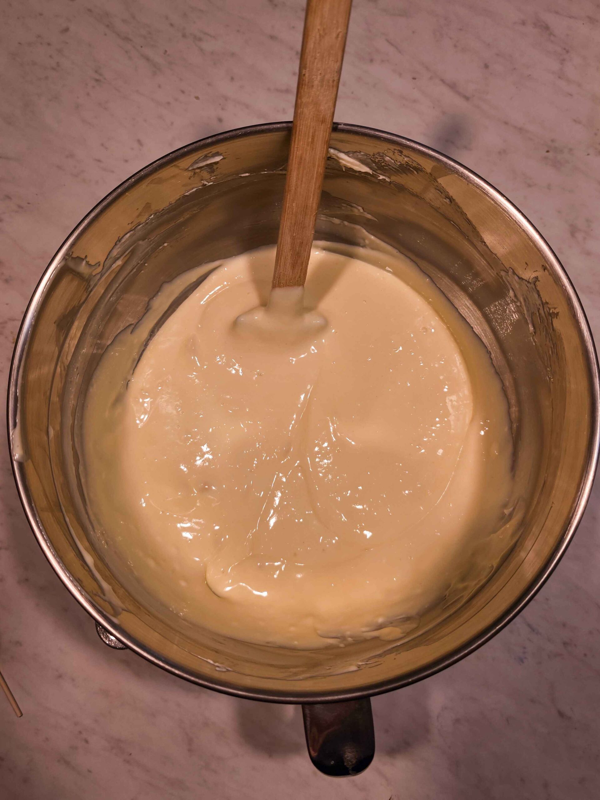 CHEESECAKE BATTER CREAMED TOGETHER