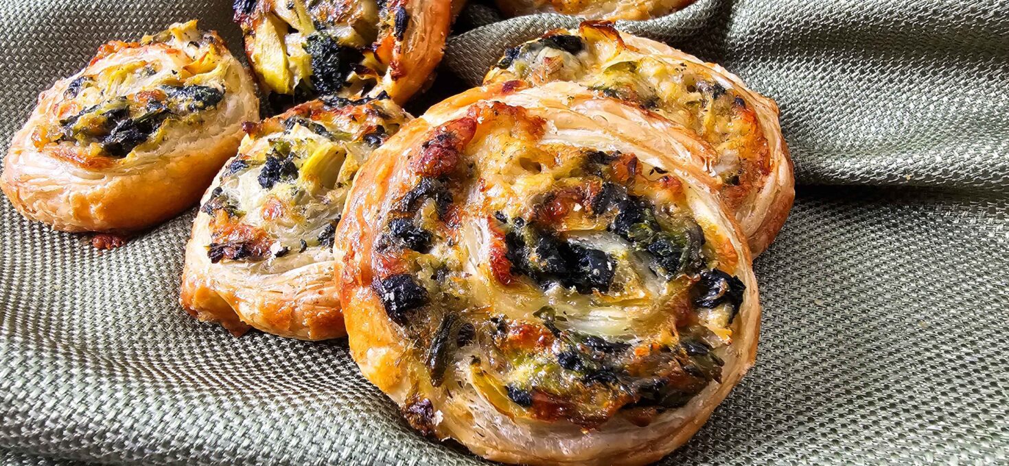 Easy Spinach Artichoke Pinwheel Pastry Rolls