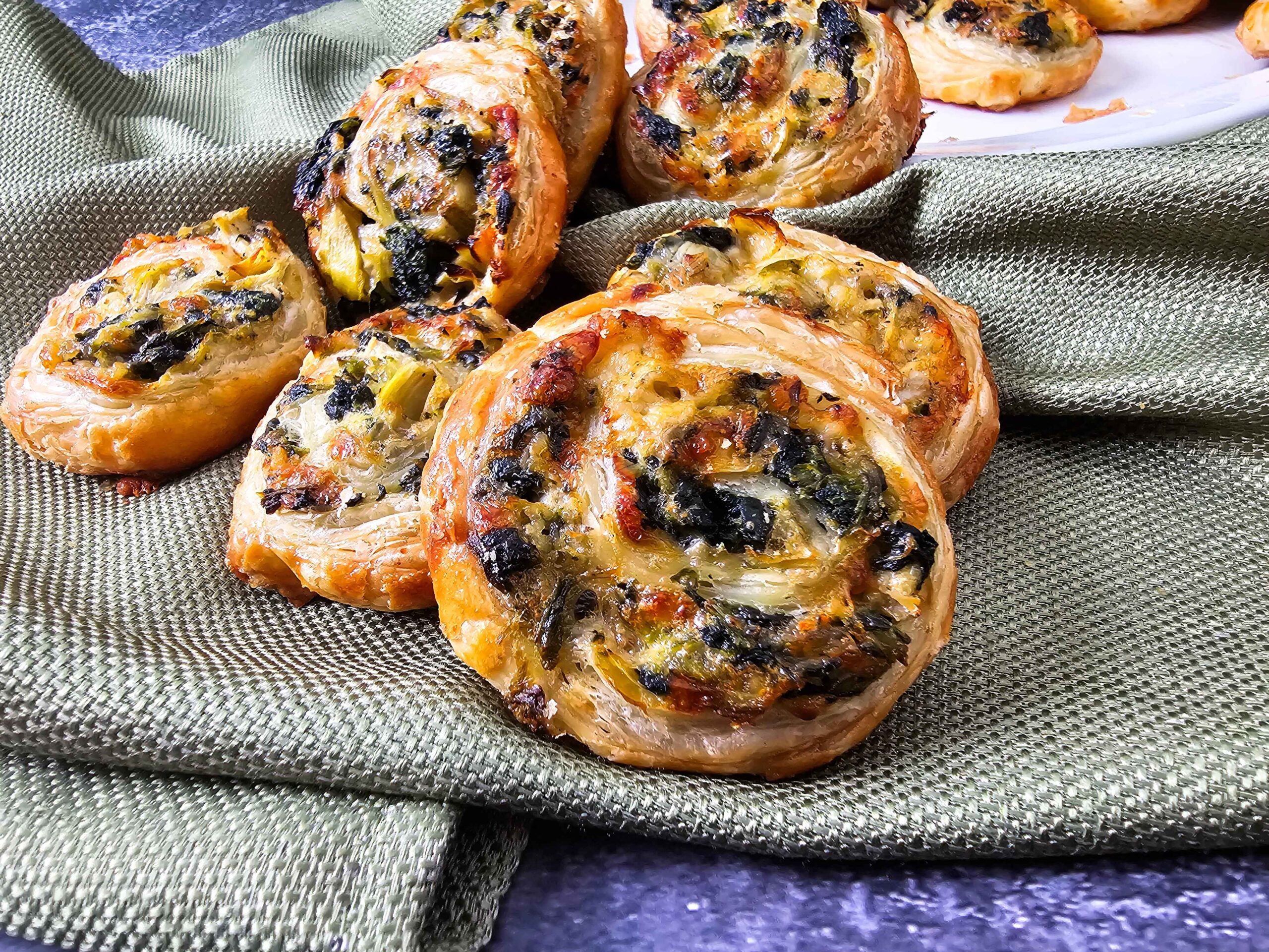 Easy Spinach Artichoke Pinwheel Pastry Rolls