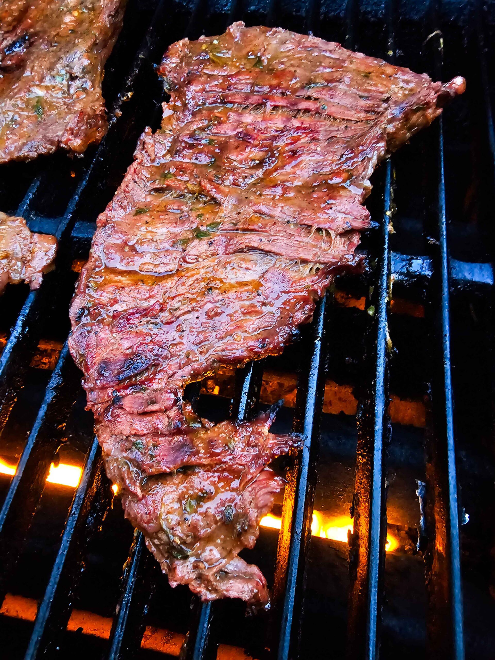 GRILL THE MARINATED SKIRT STEAK