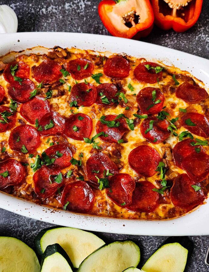 Protein-Packed Triple Meat Zucchini Casserole