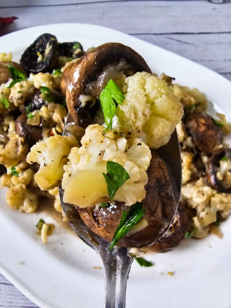 SPOONFUL OF CAULIFLOWER AND MUSHROOM SAUTE