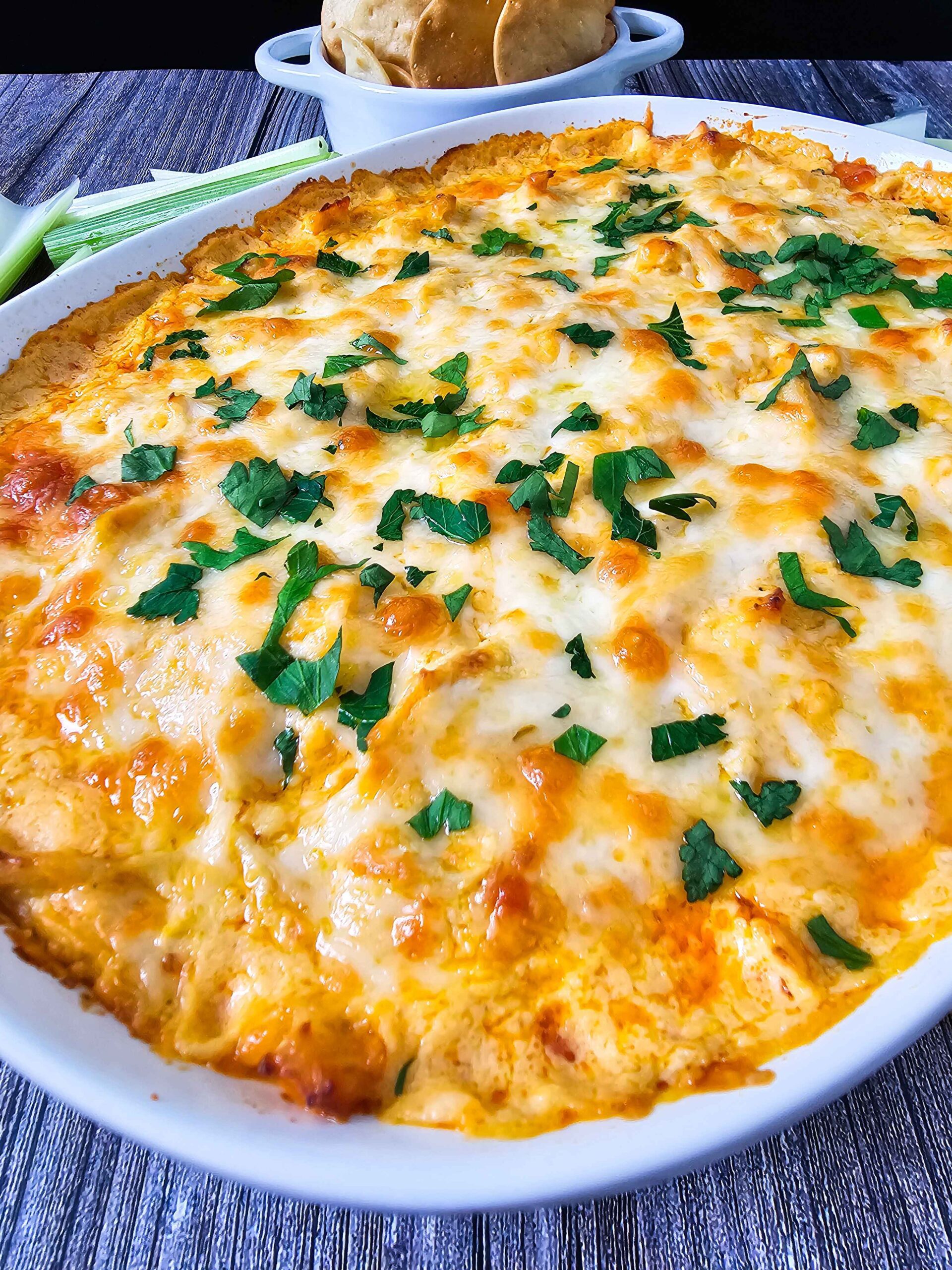 BAKE THE BUFFALO RANCH CHICKEN DIP