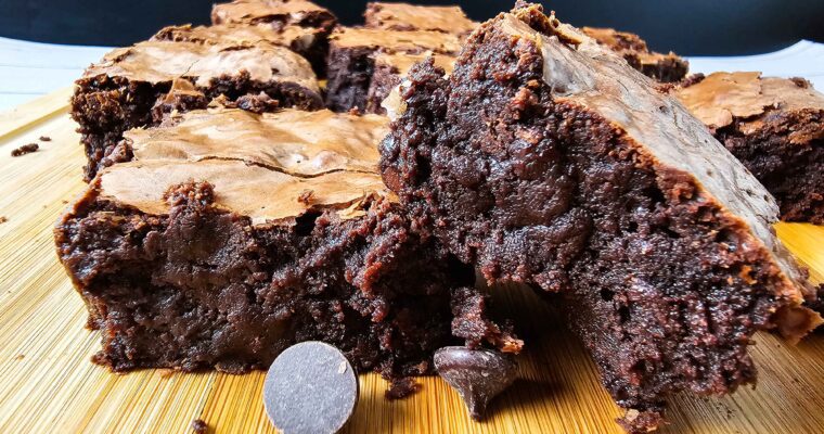 Ultimate Double Chocolate Bakery-Style Brownies