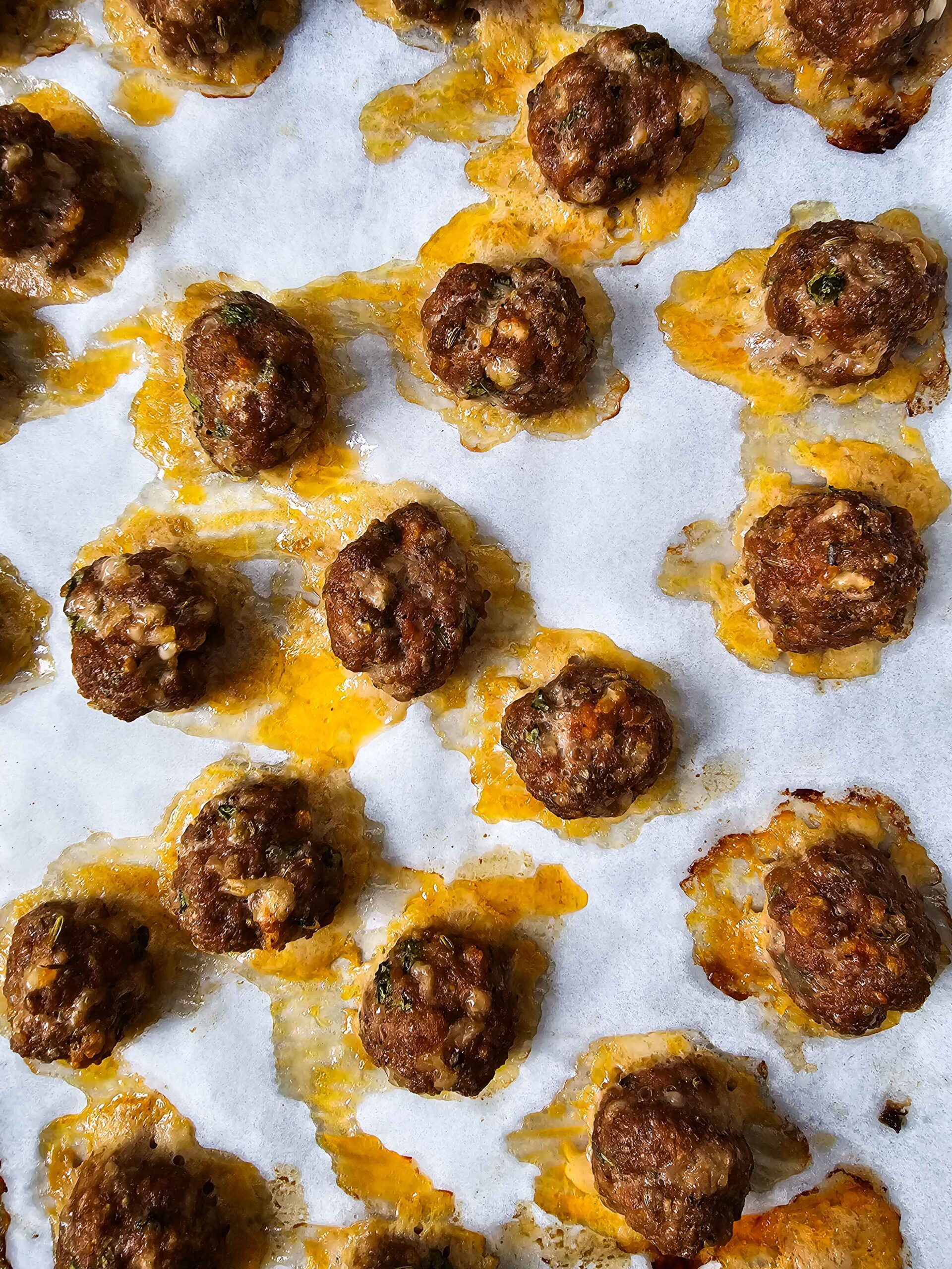 BAKE THE MEATBALLS @ 375 FOR 20 MINUTES