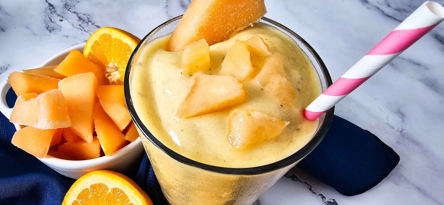 Simple and Refreshing Orange Cantaloupe Smoothie Blend
