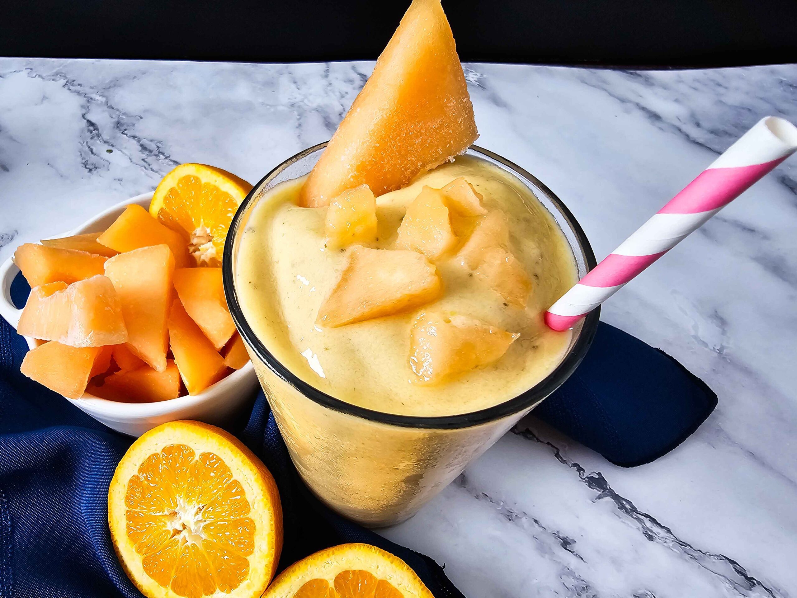 Simple and Refreshing Orange Cantaloupe Smoothie Blend