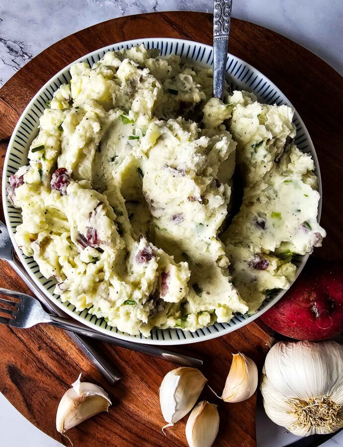 Garlic and Cream Cheese Easy Red Potato Mash