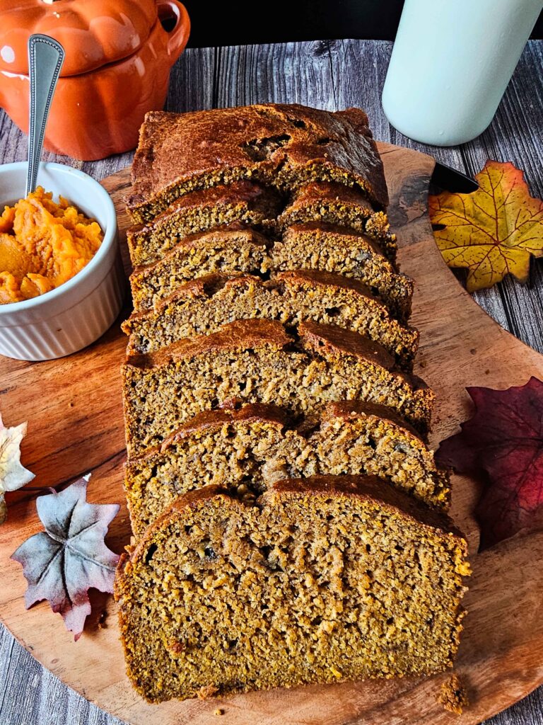 SLICED PUMPKIN BANANA BREAD