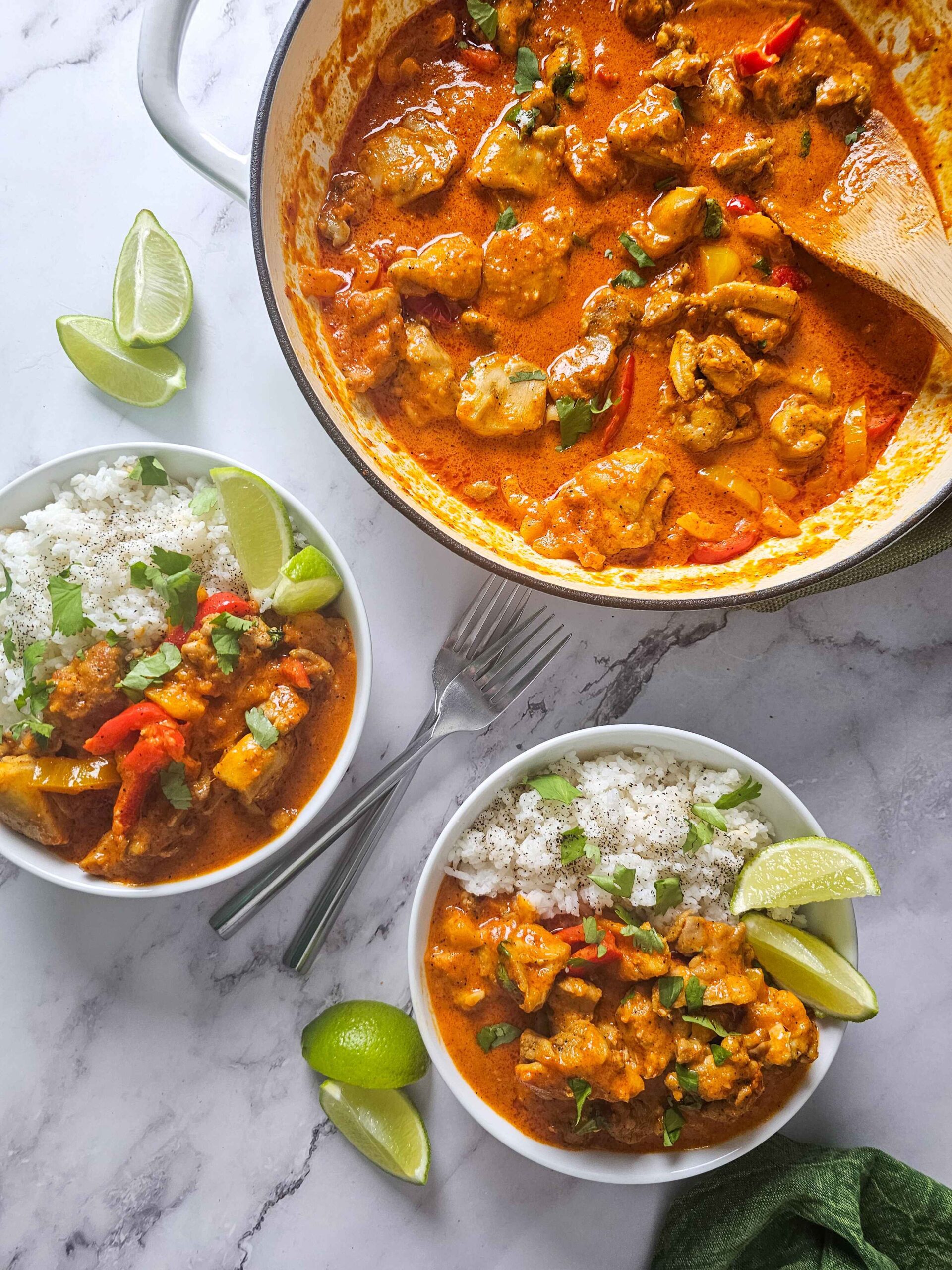 SERVE THE COCONUT CURRY CHICKEN