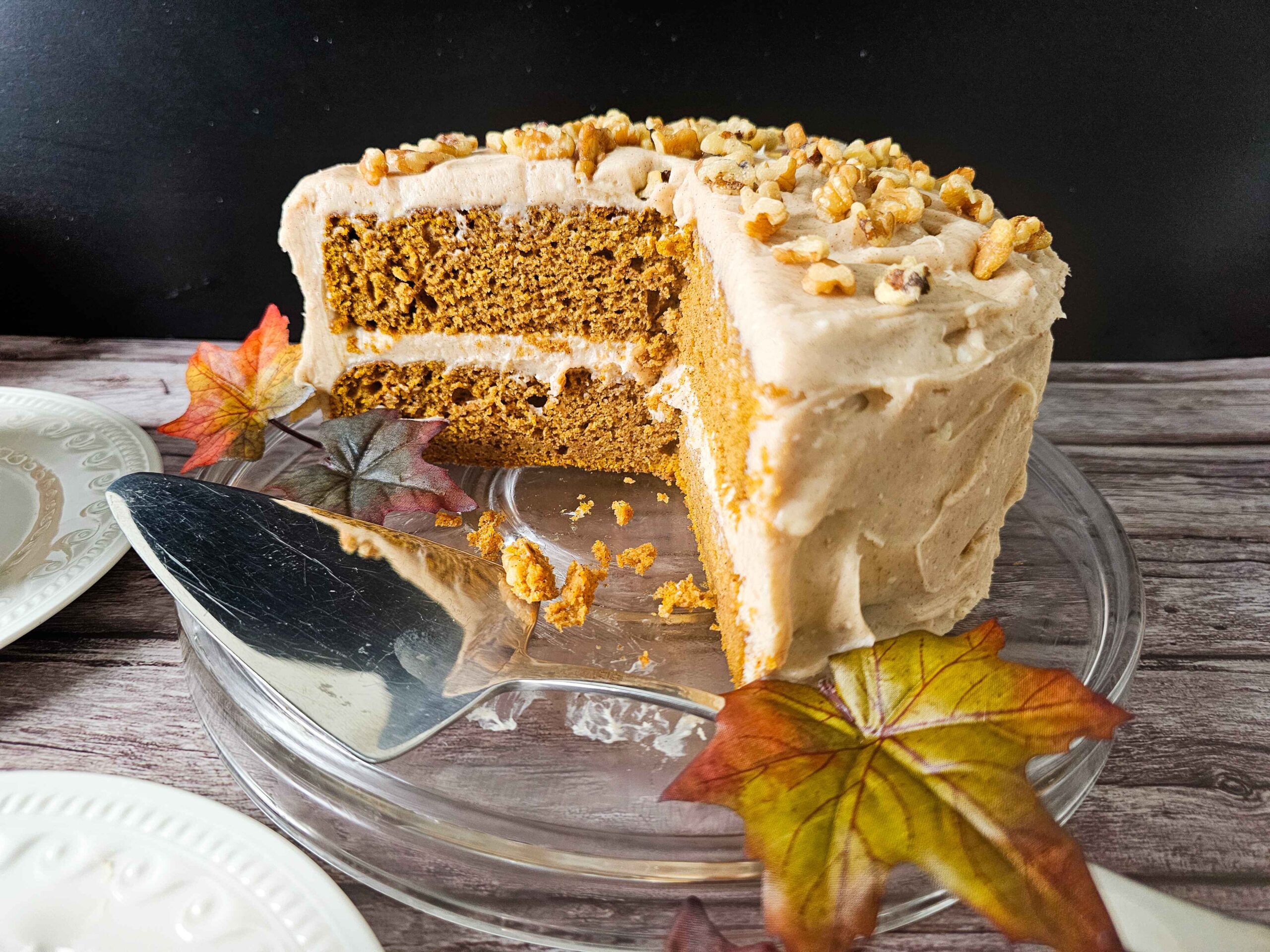 Pumpkin Olive Oil Cake with Cinnamon Cream Cheese Magic