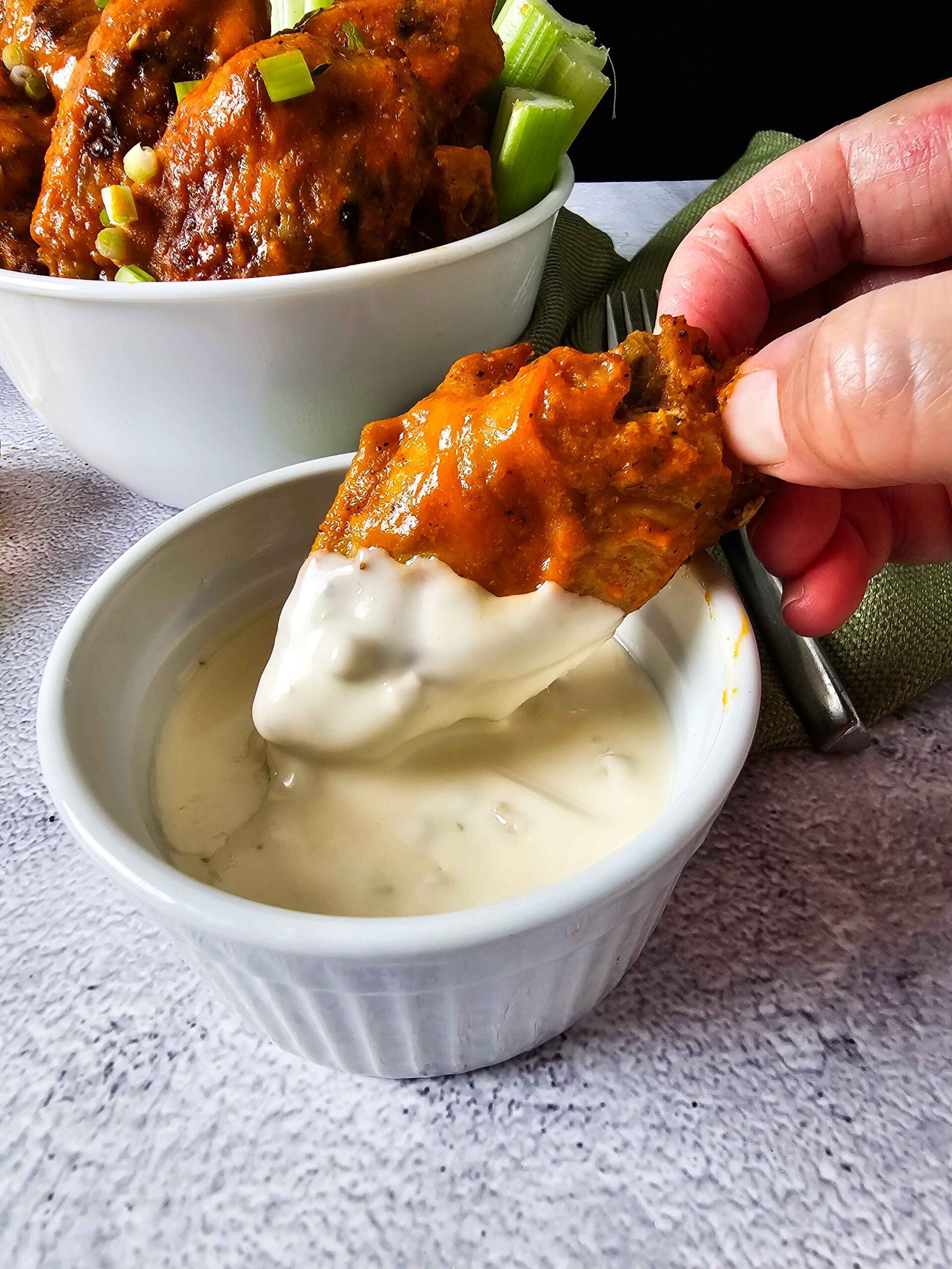 DIP AND SERVE THE EXTRA CRISPY OVEN BAKED BUFFALO WINGS