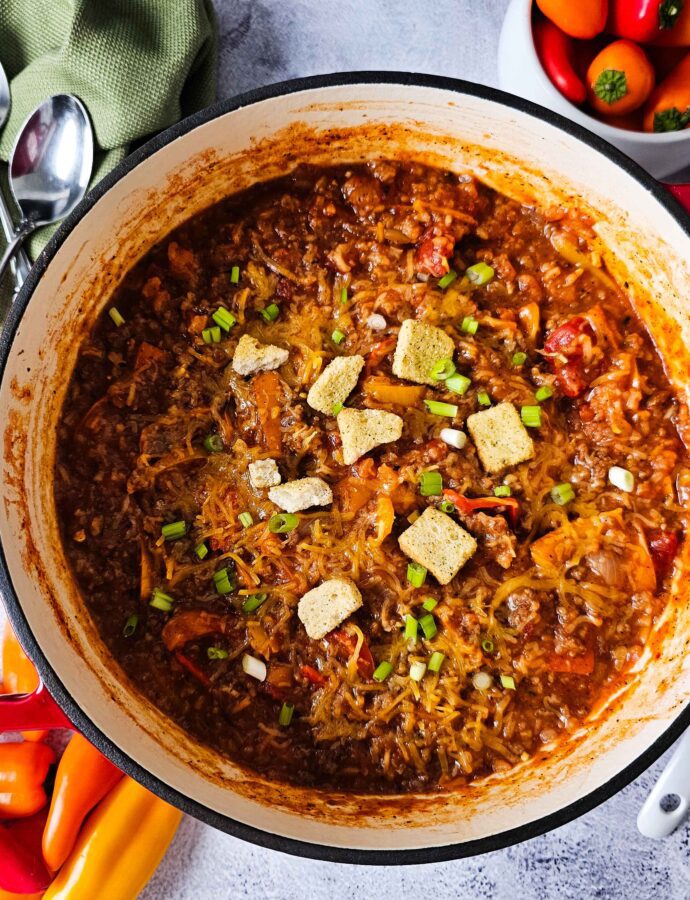Easy One-Pot Hearty Stuffed Pepper Soup