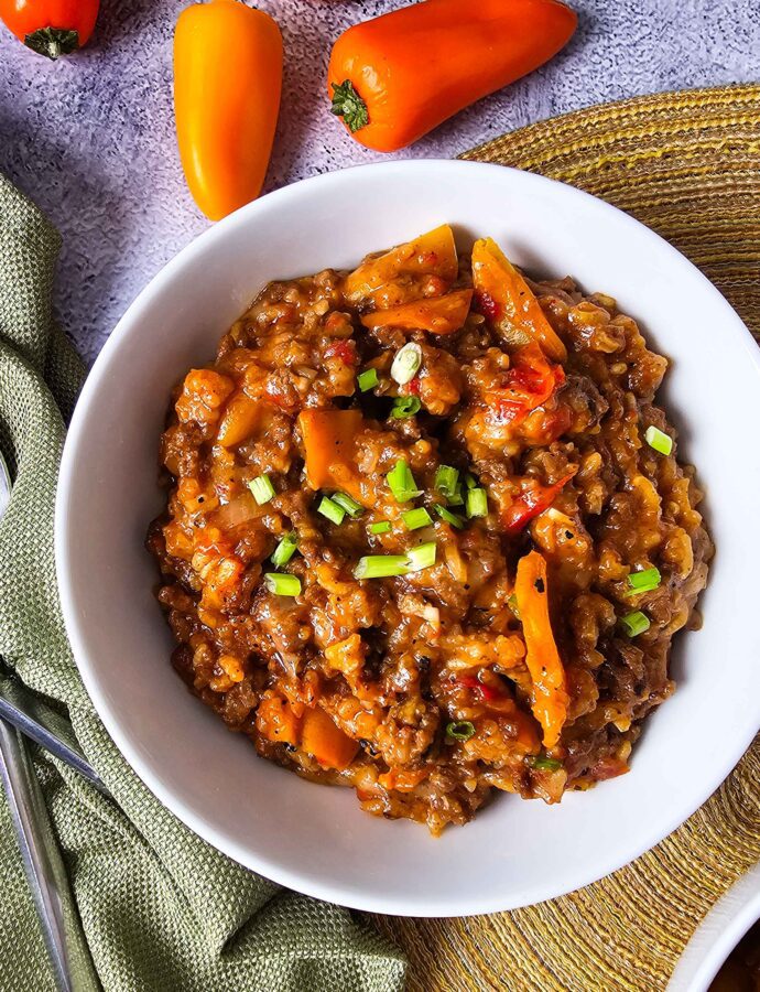 Simple Stovetop Stuffed Pepper Casserole