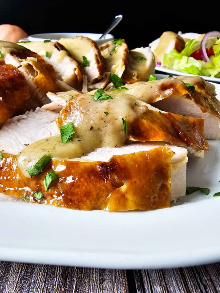 SLICED TURKEY WITH HOMEMADE GRAVY