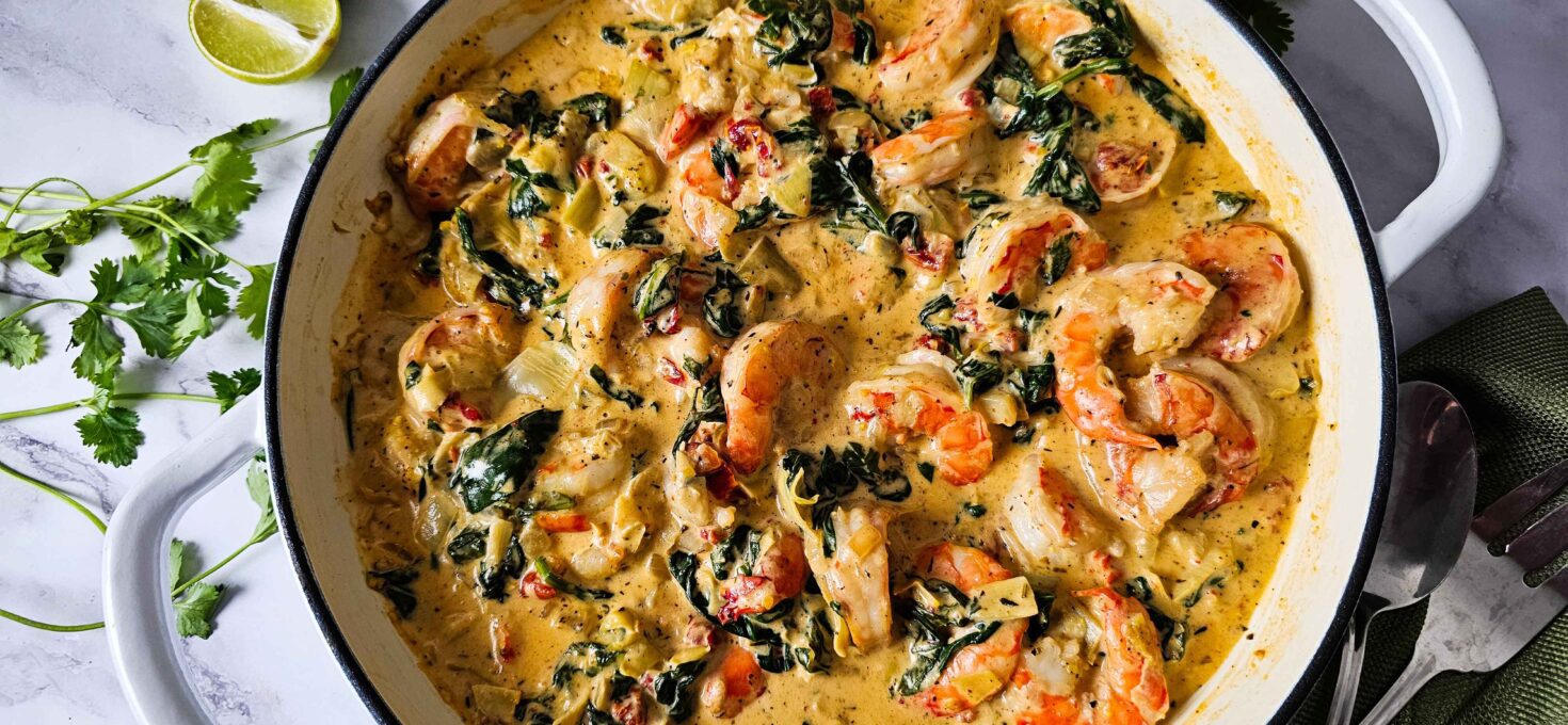 Creamy Spinach Artichoke Shrimp Skillet: Low-Carb Luxury