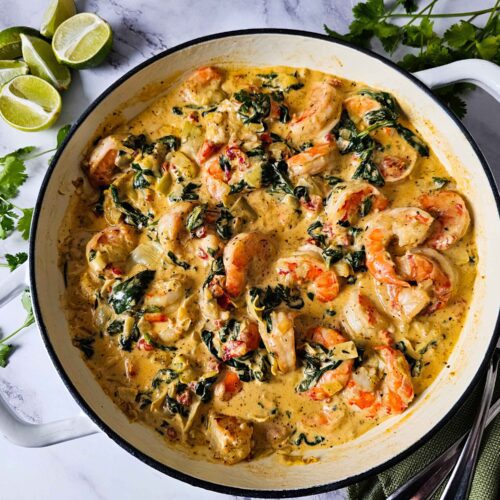 CREAMY SHRIMP SPINACH SET AS FEATURED IMAGE
