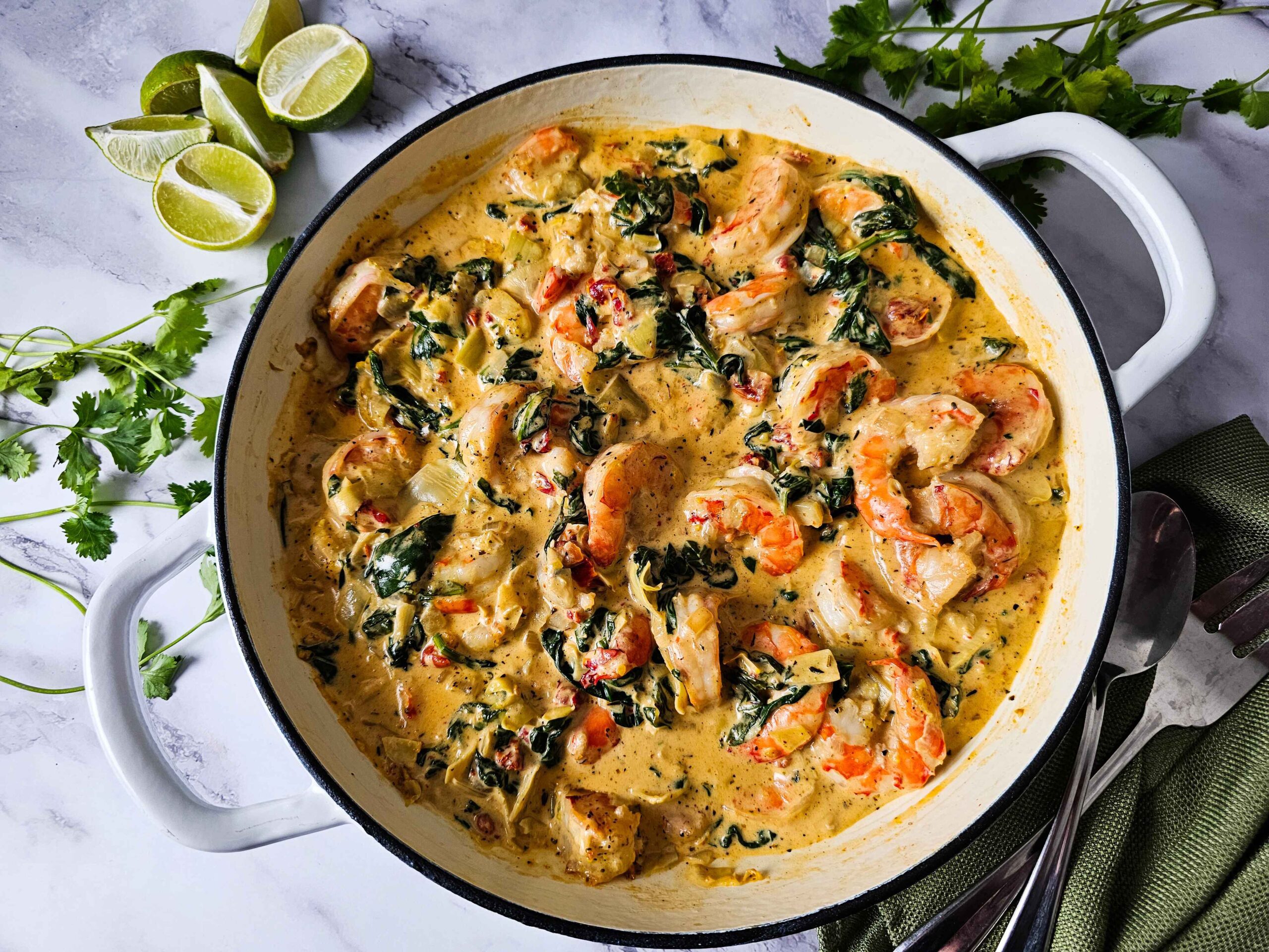 Creamy Spinach Artichoke Shrimp Skillet: Low-Carb Luxury