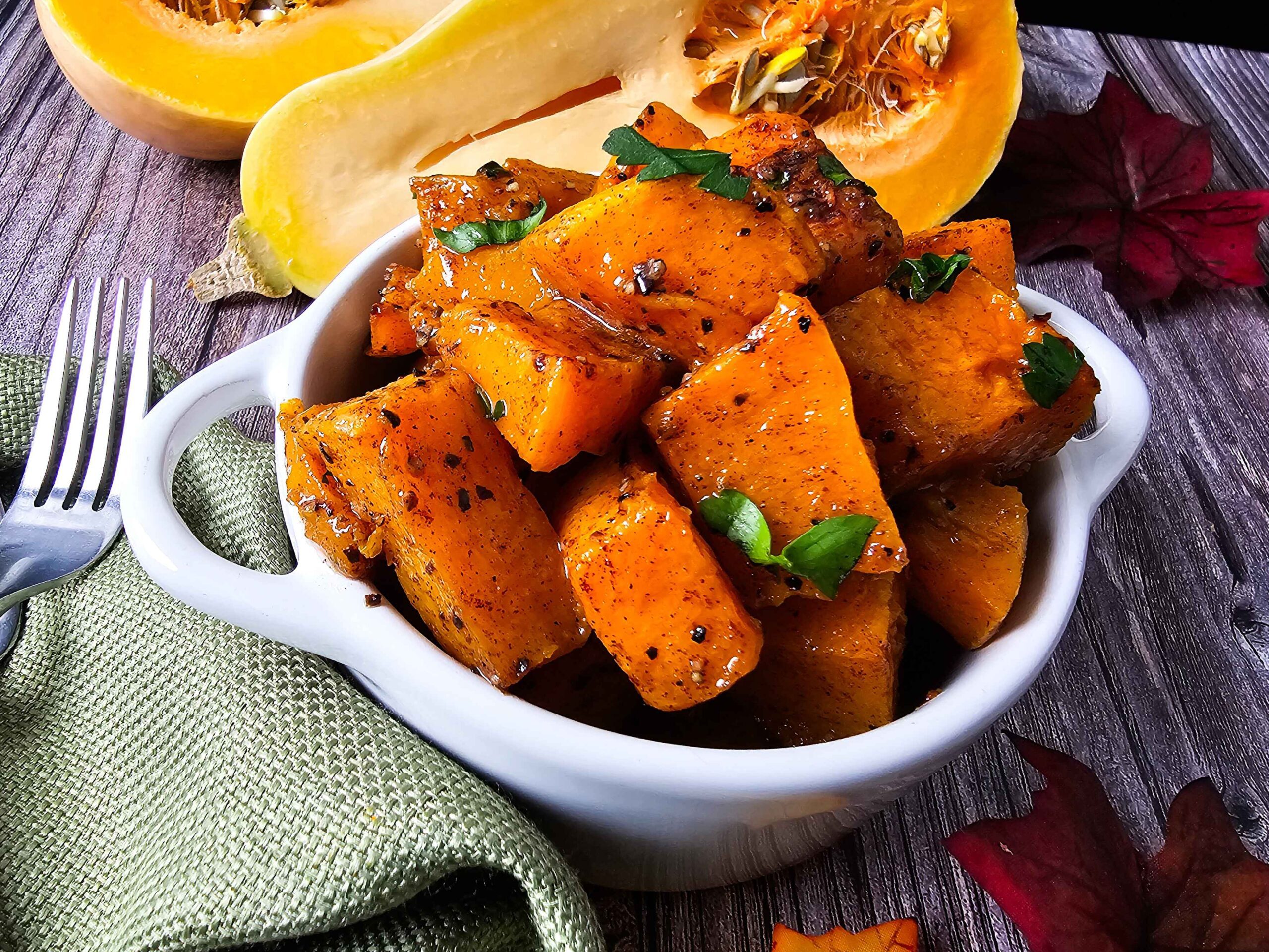 Simple Cinnamon Roasted Butternut Squash