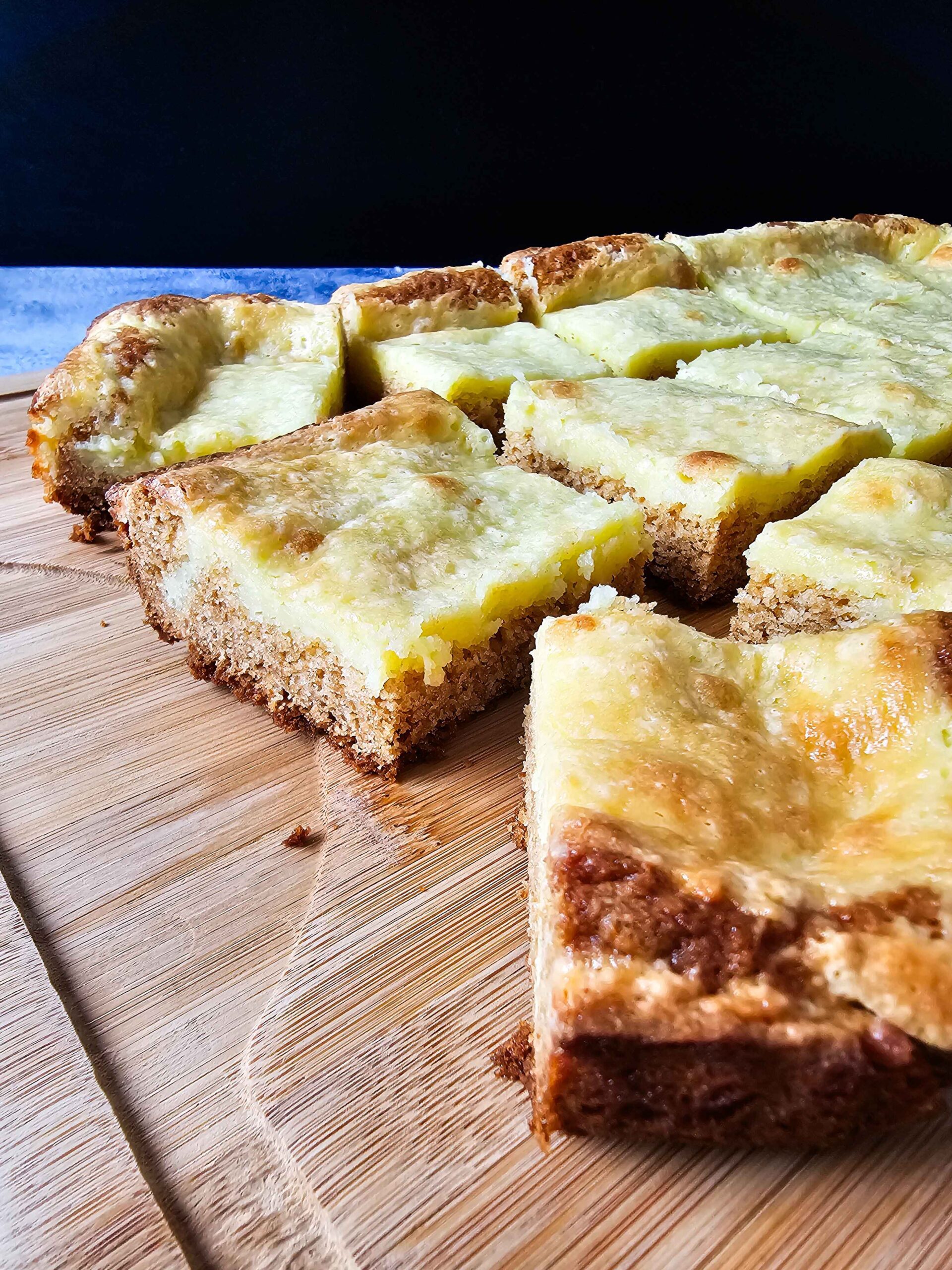 SLICE AND SERVE THE GOOEY COOKIE BARS