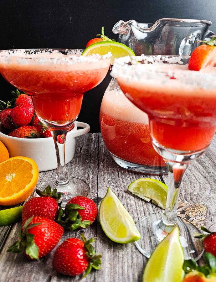 Easy Strawberry Lime Mocktail Margarita