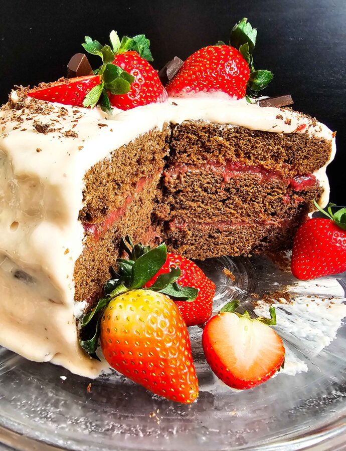 Ultimate Moist Strawberry Chocolate Cake