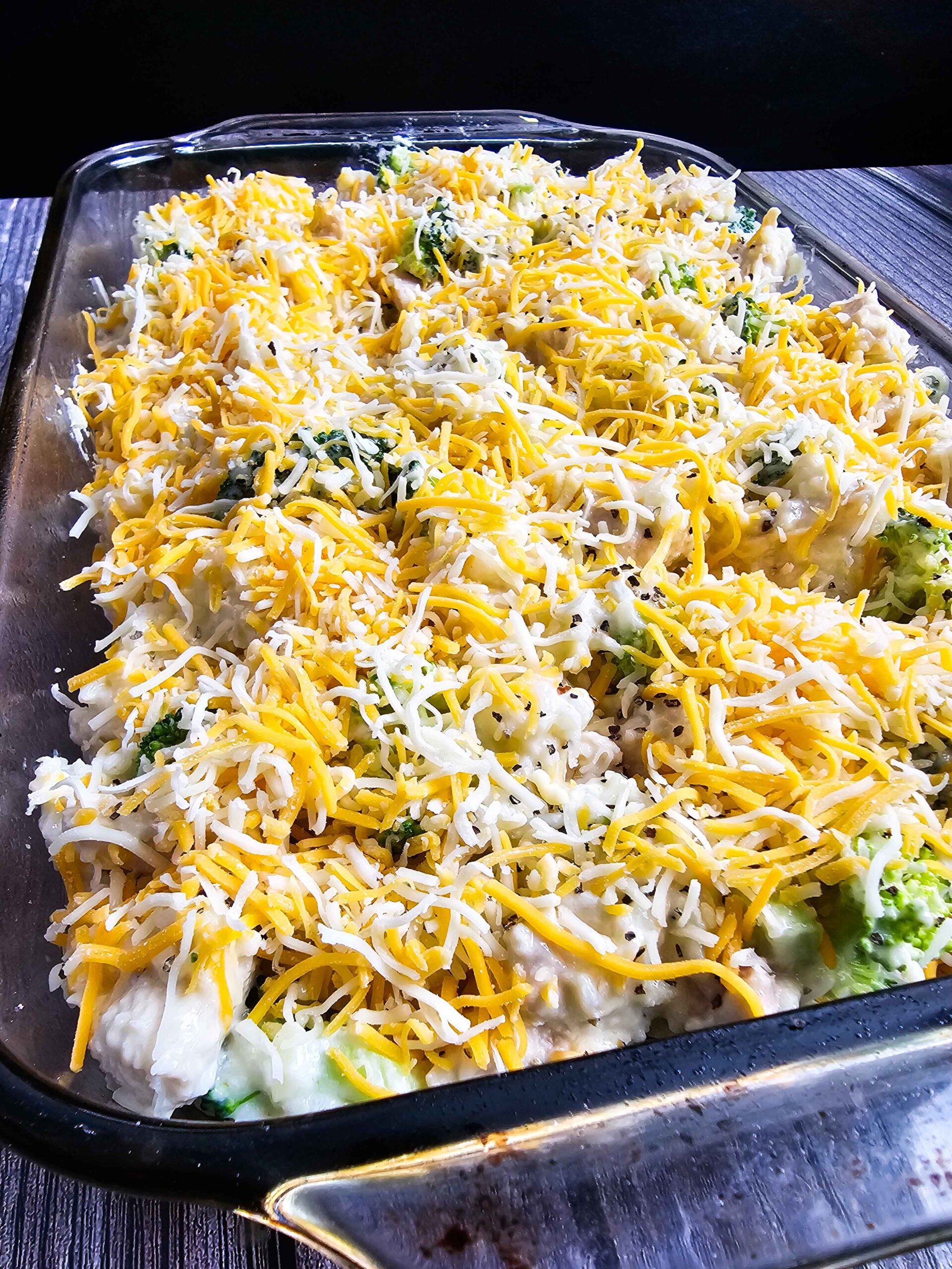 TOP WITH THE REMAINING CUP OF CHEDDAR CHEESE