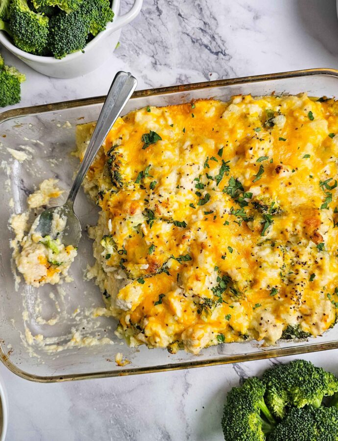 The Ultimate Cheesy Chicken Broccoli Casserole