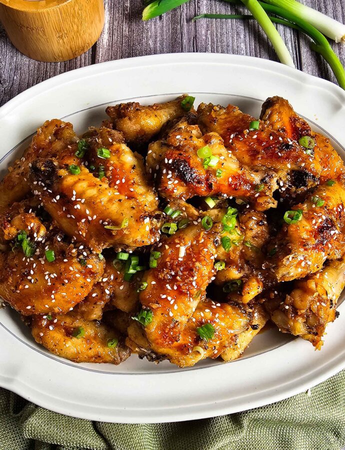 The Best Baked Honey Garlic Chicken Wings