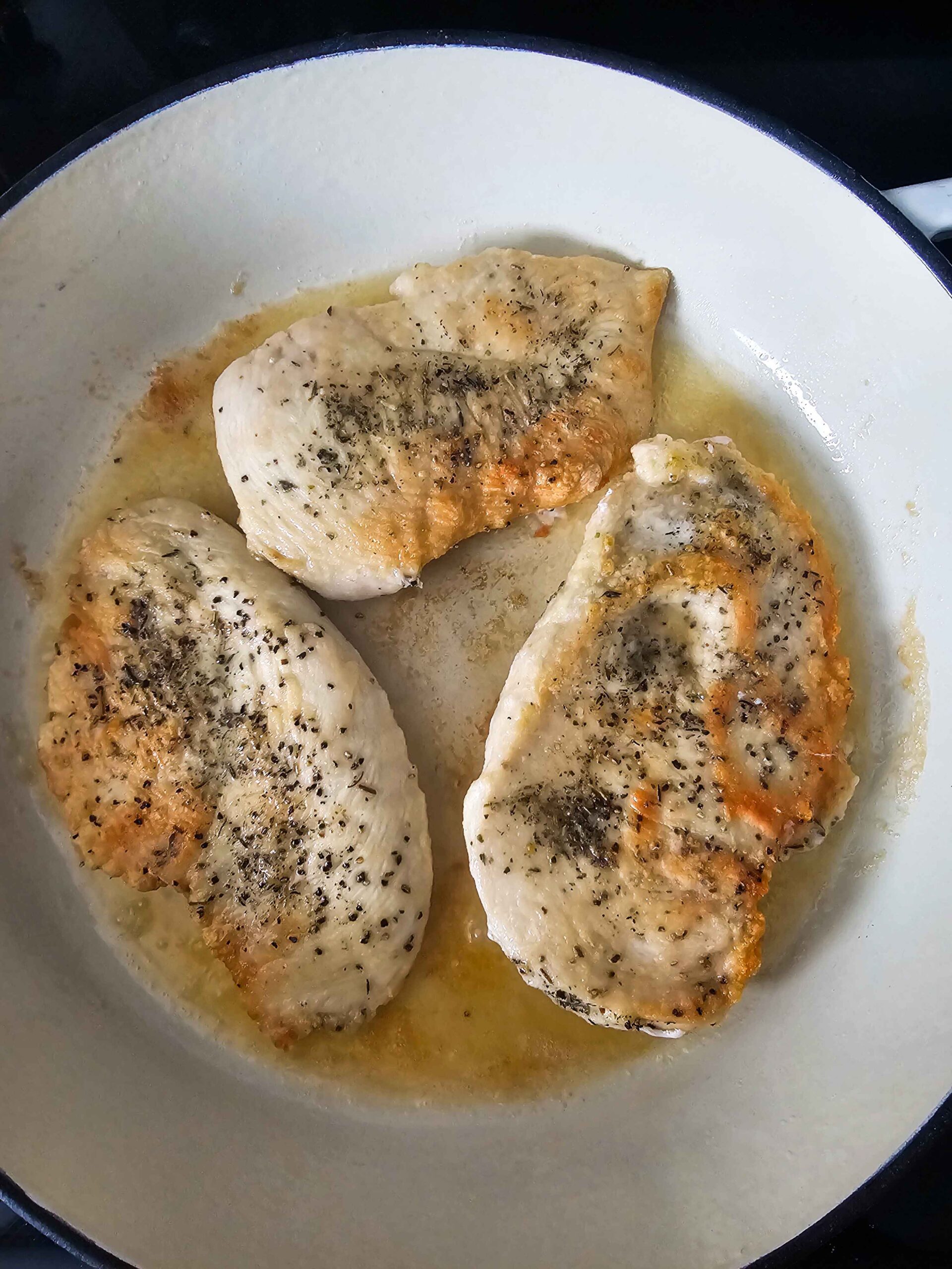 COOK THE CHICKEN UNTIL GOLDEN BROWN AND COOKED THROUGH 165 DEGREES F