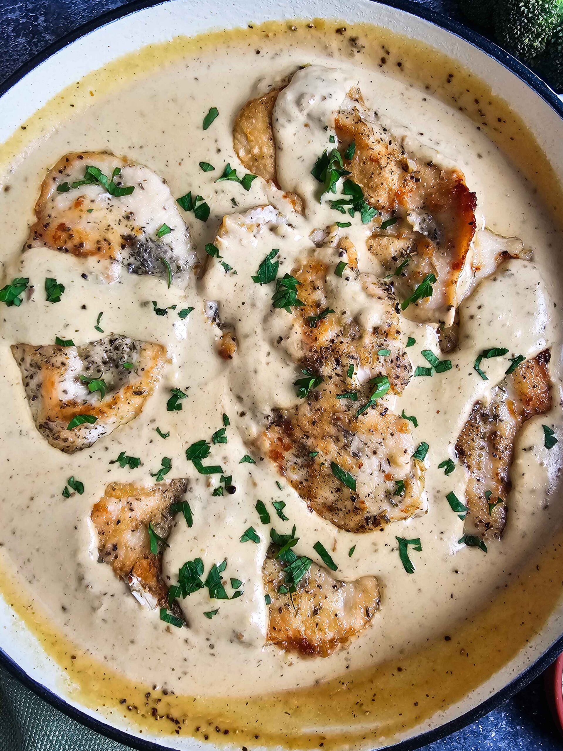 ADD THE CHICKEN INTO THE CREAMY RANCH SAUCE
