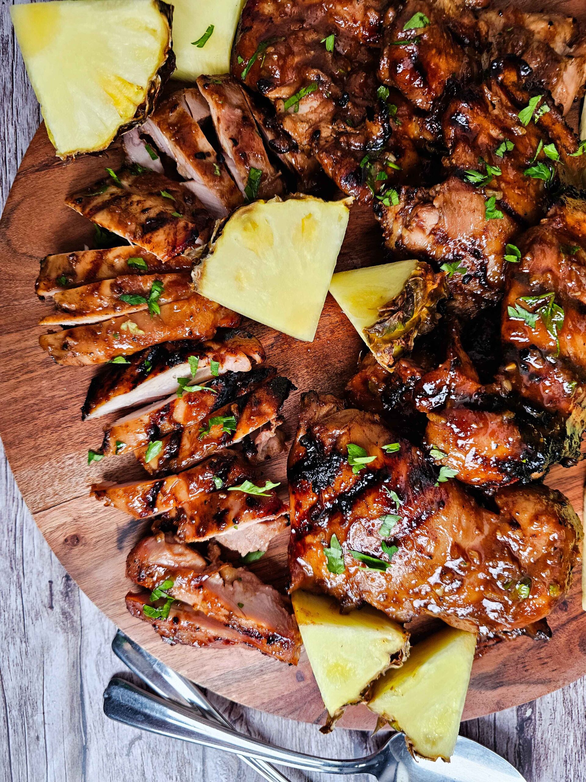 SERVE AND ENJOY THE GRILLED HAWAIIAN CHICKEN