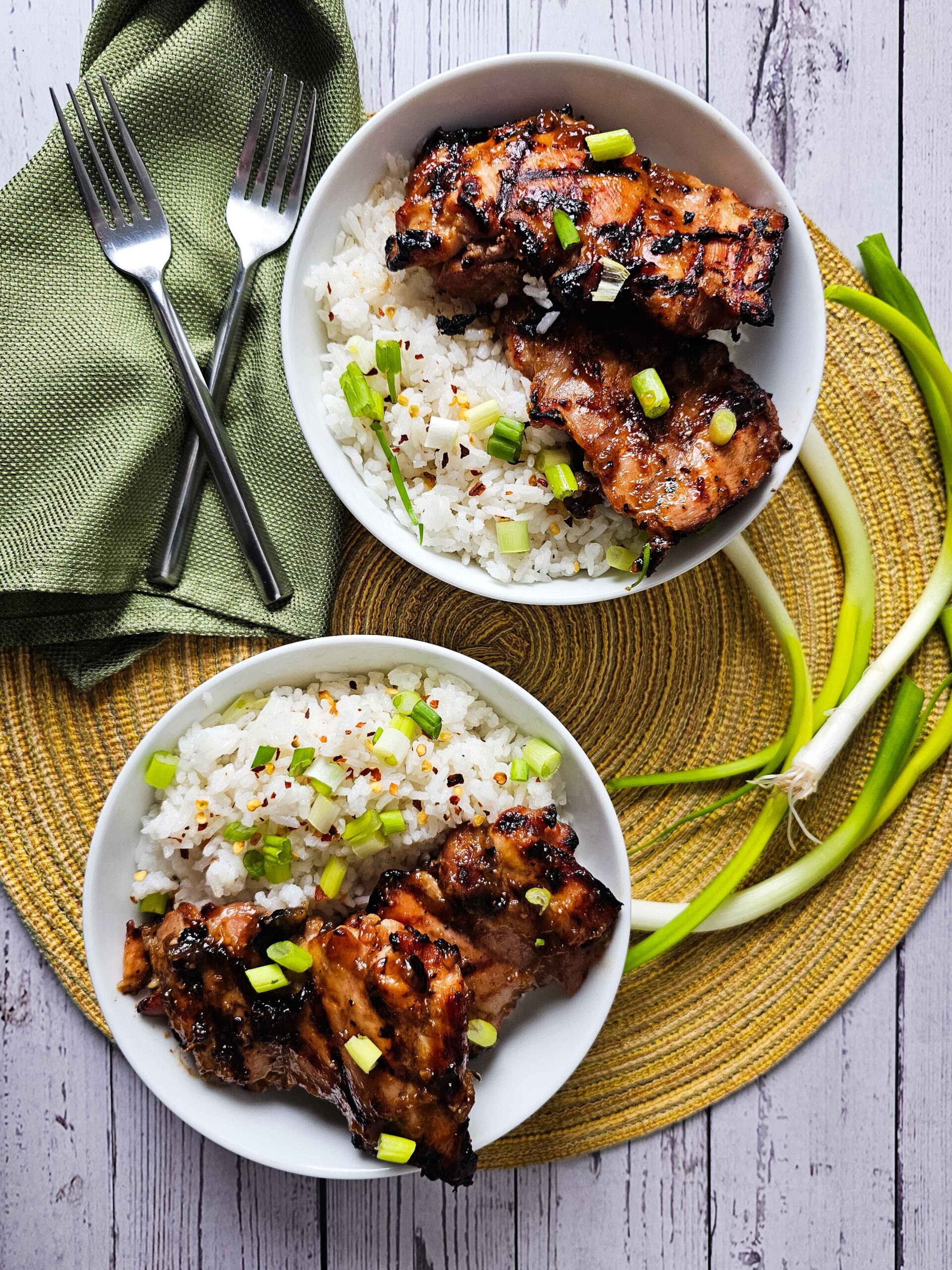 GARNISH AND SERVE OVER RICE