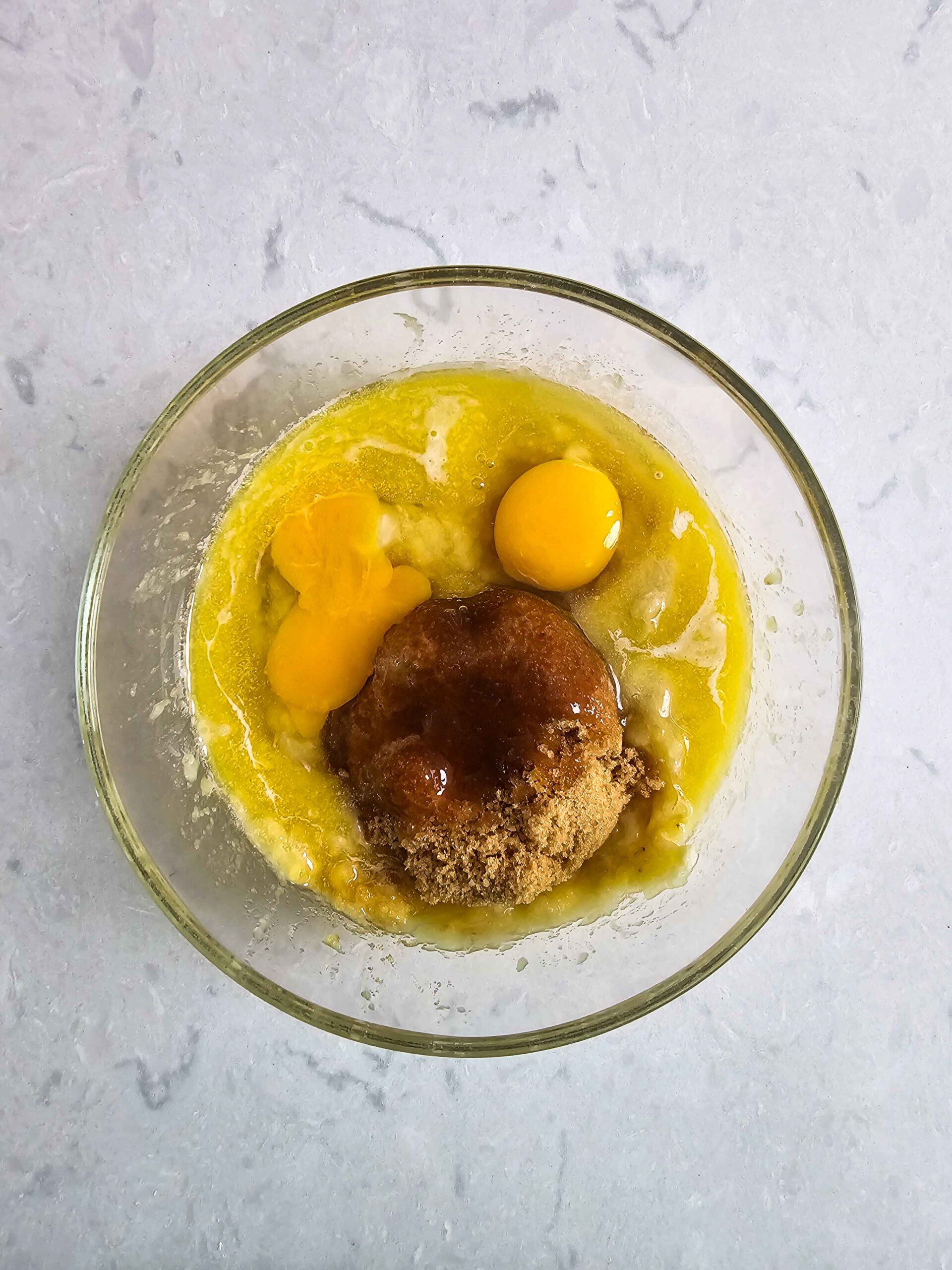 ADD MASHED BANANA AND WET INGREDIENTS