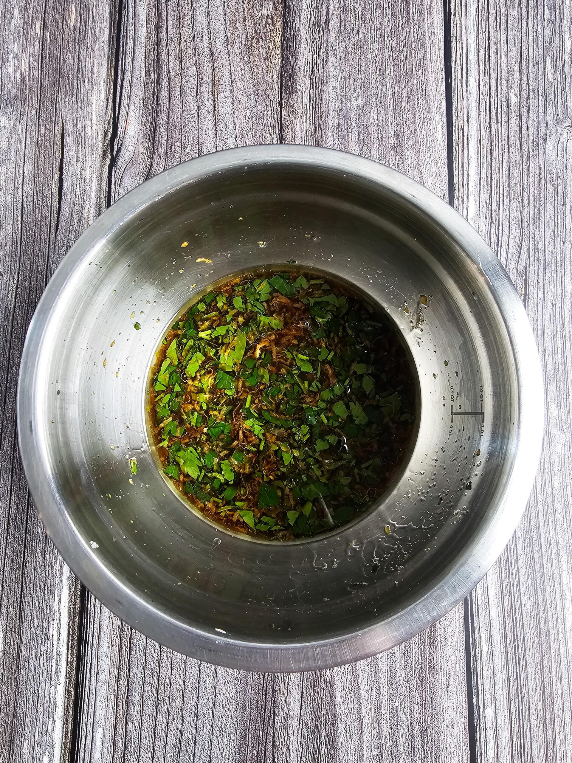 COMBINE ALL MARINADE INGREDIENTS AND WHISK TOGETHER