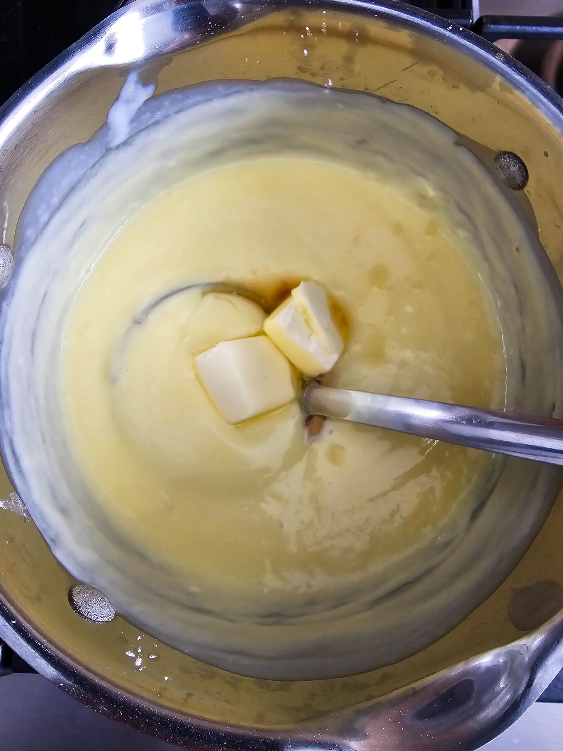 ADD THE BUTTER AND VANILLA