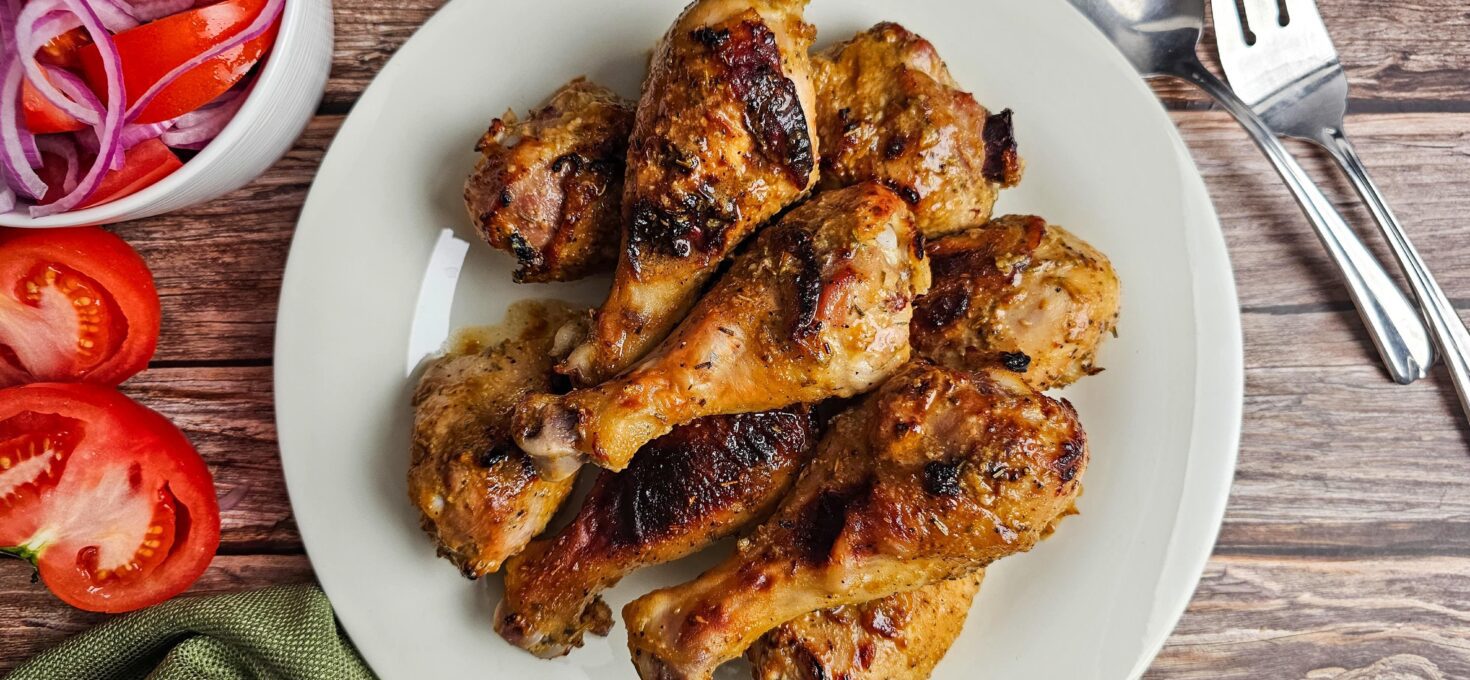 Easy Oven-Baked Honey Mustard Chicken Legs
