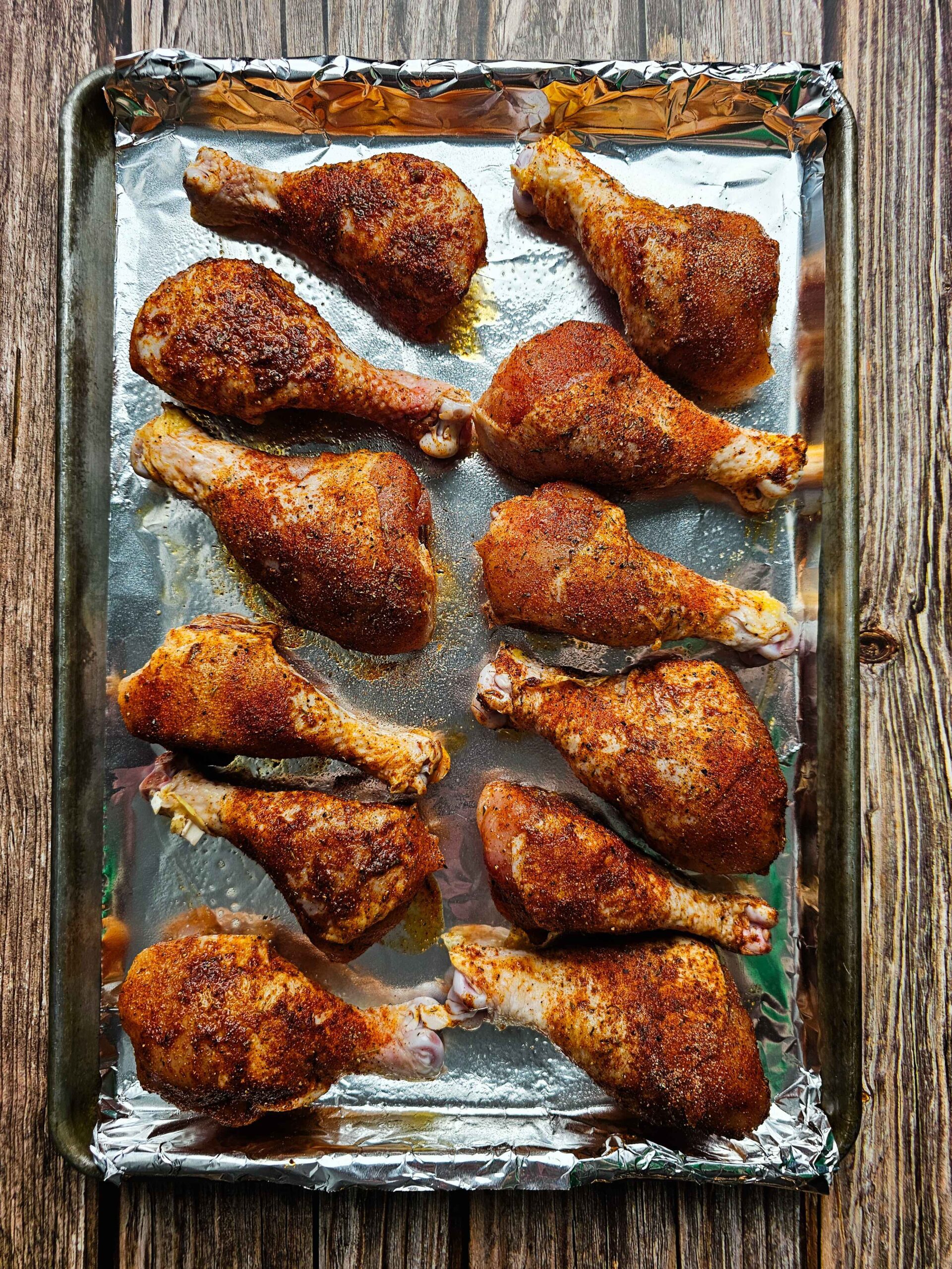 Rub the chicken with avocado oil and the spice rub