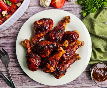 Sticky Oven Baked BBQ Chicken Drumsticks With a 7-Spice Rub