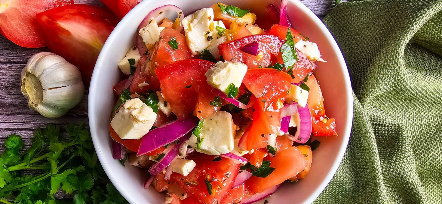 Easy Summer Marinated Tomato Salad with Herbs