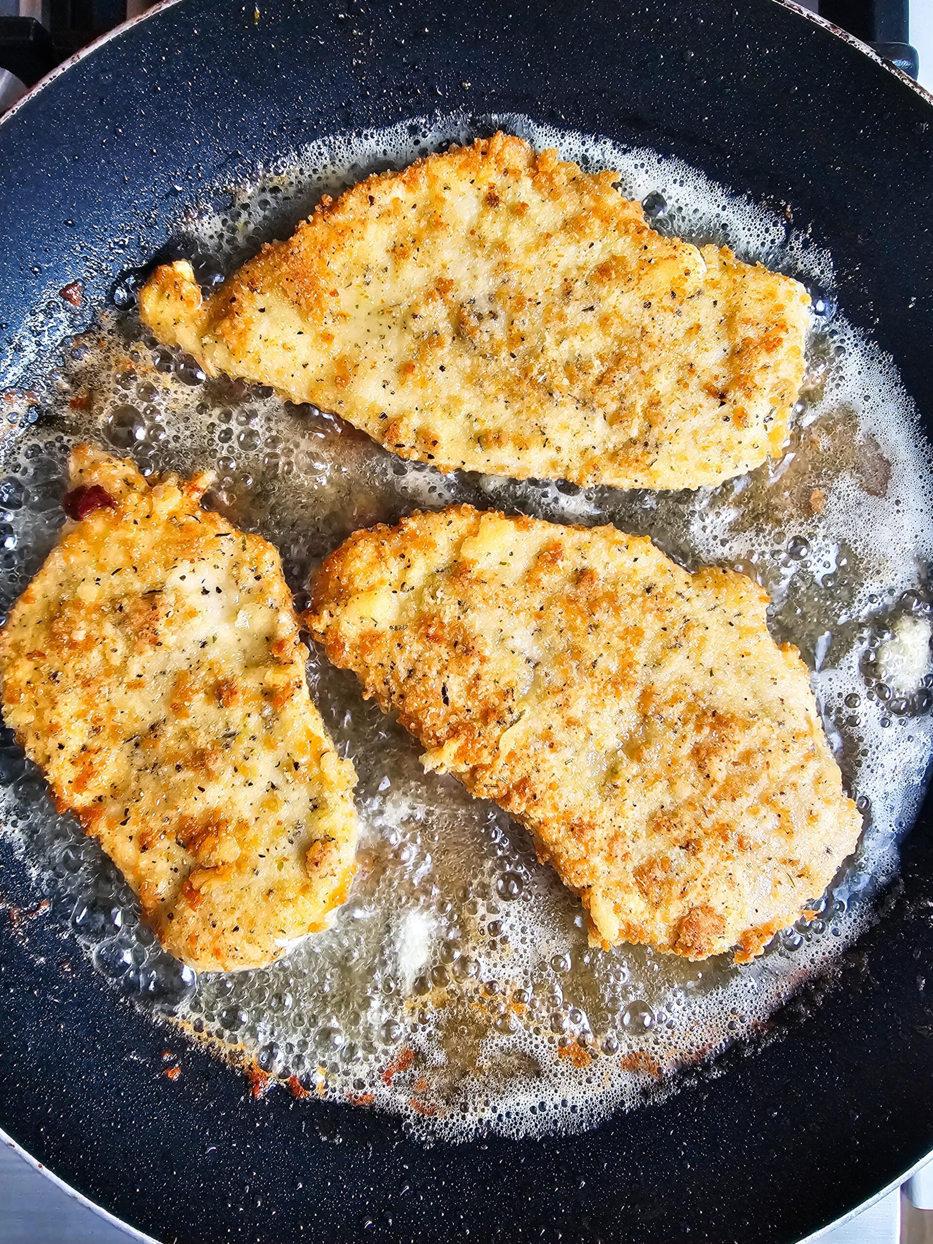 CHICKEN IN THE PAN SAUTEED IN BUTTER AND OLIVE OIL