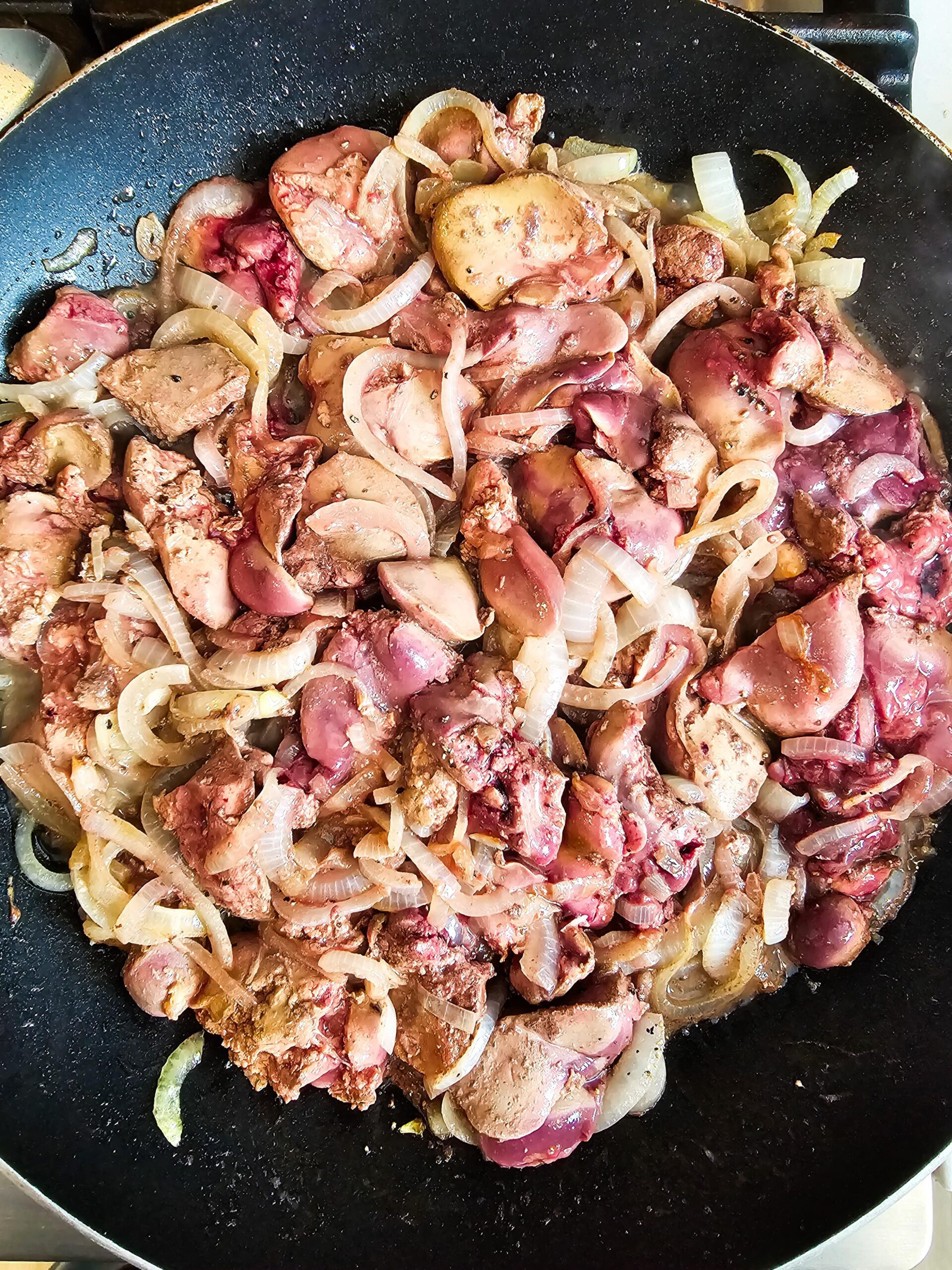 ADD THE LIVER TO THE SKILLET AND SAUTE