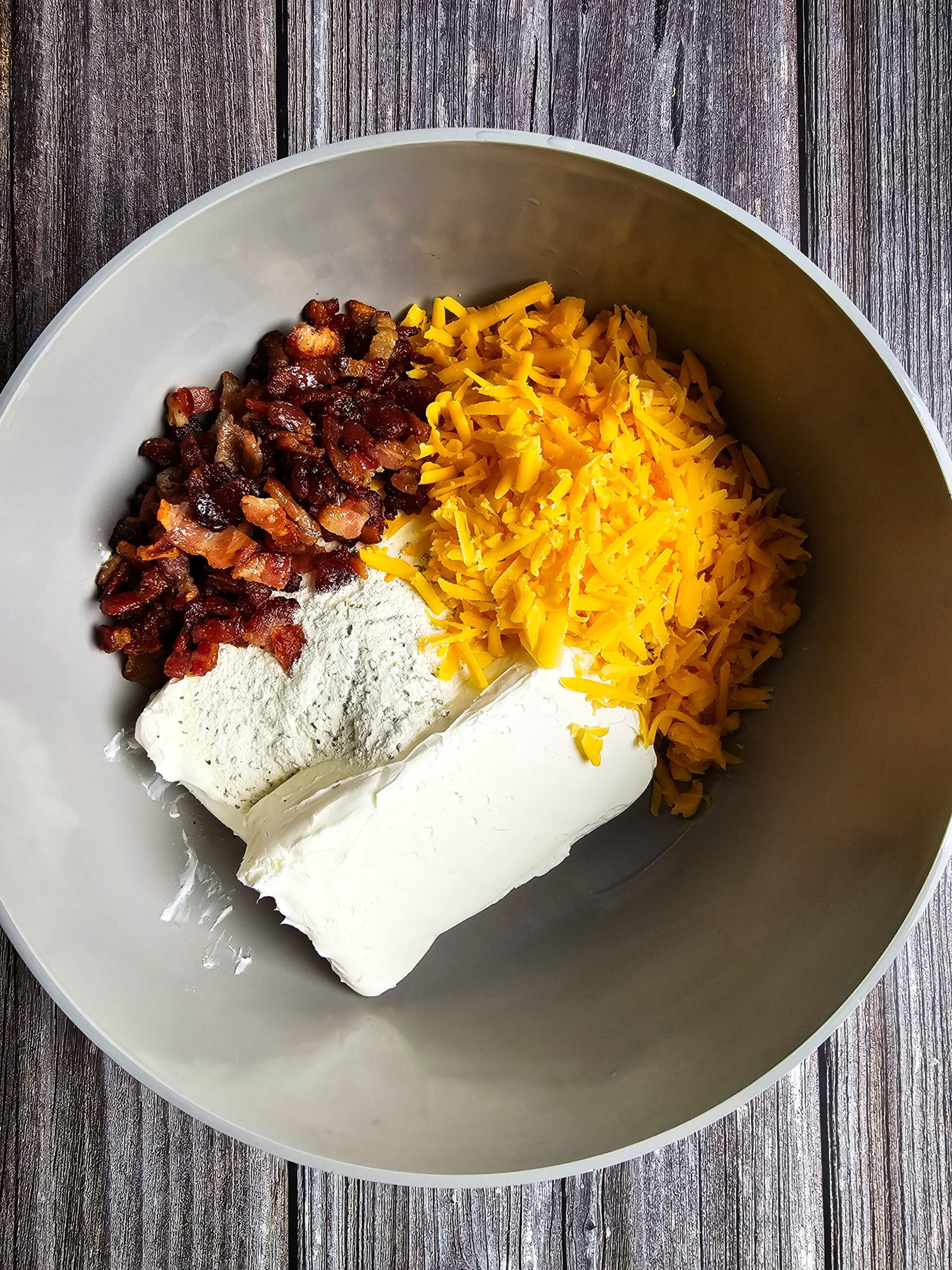 LARGE BOWL FILLED WITH ALL THE FILLING INGREDIENTS.