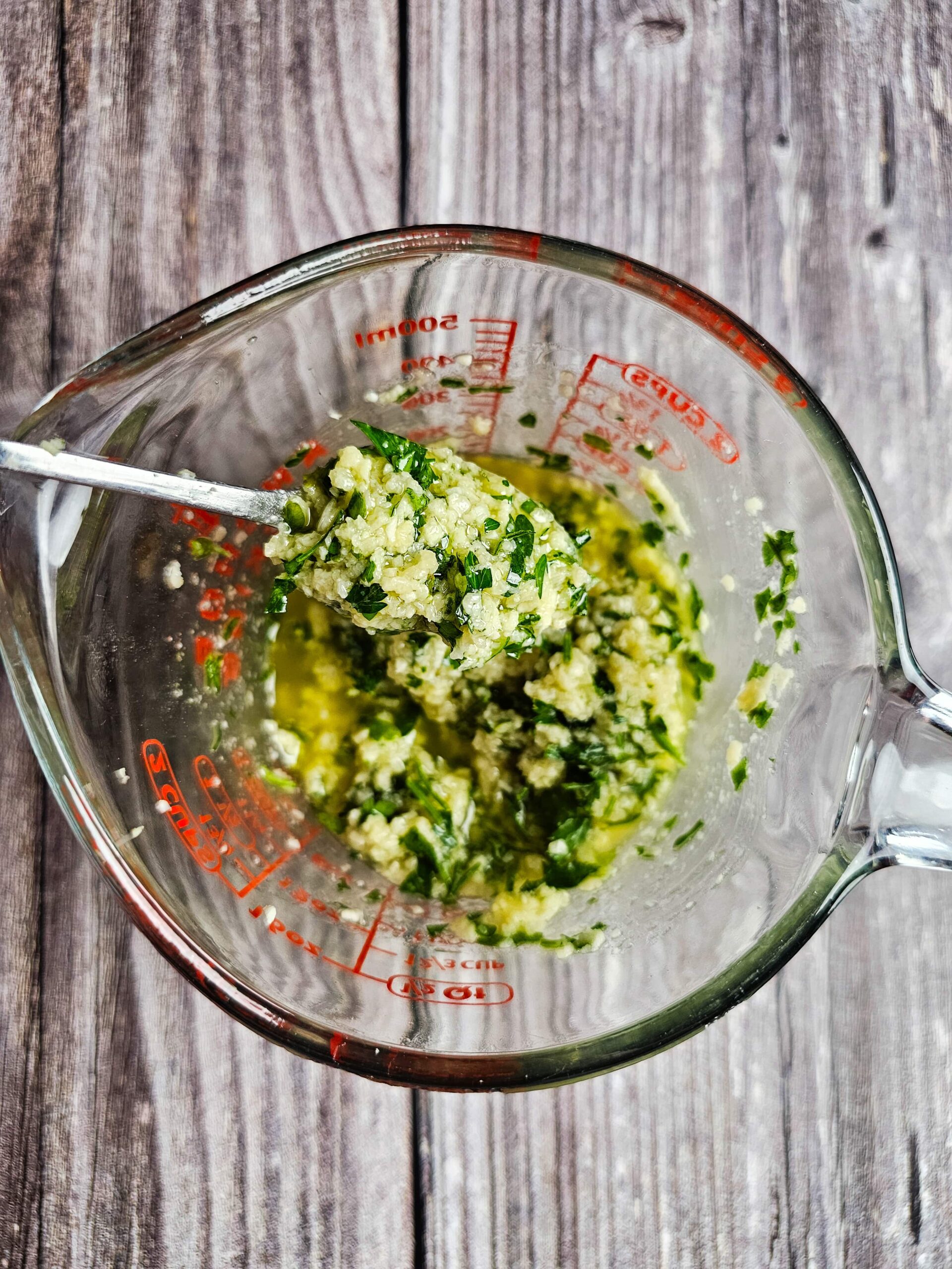 MIX ALL THE GARLIC PARMESAN SAUCE INGREDIENTS TOGETHER