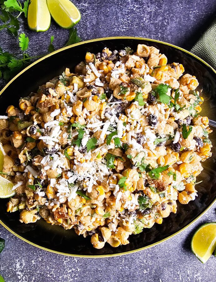 Ultimate Creamy Mexican Street Corn Pasta Salad